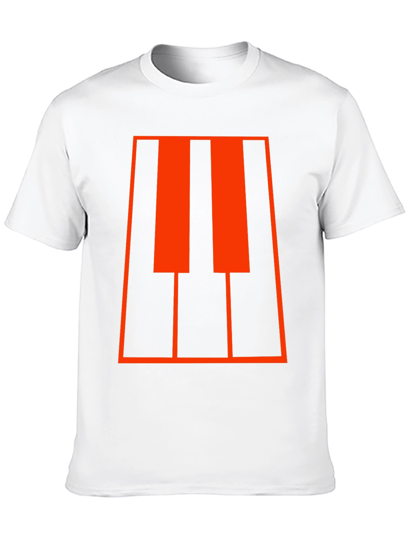 Black Piano Keys Graphic Tee - Music Lover's T-Shirt view 10