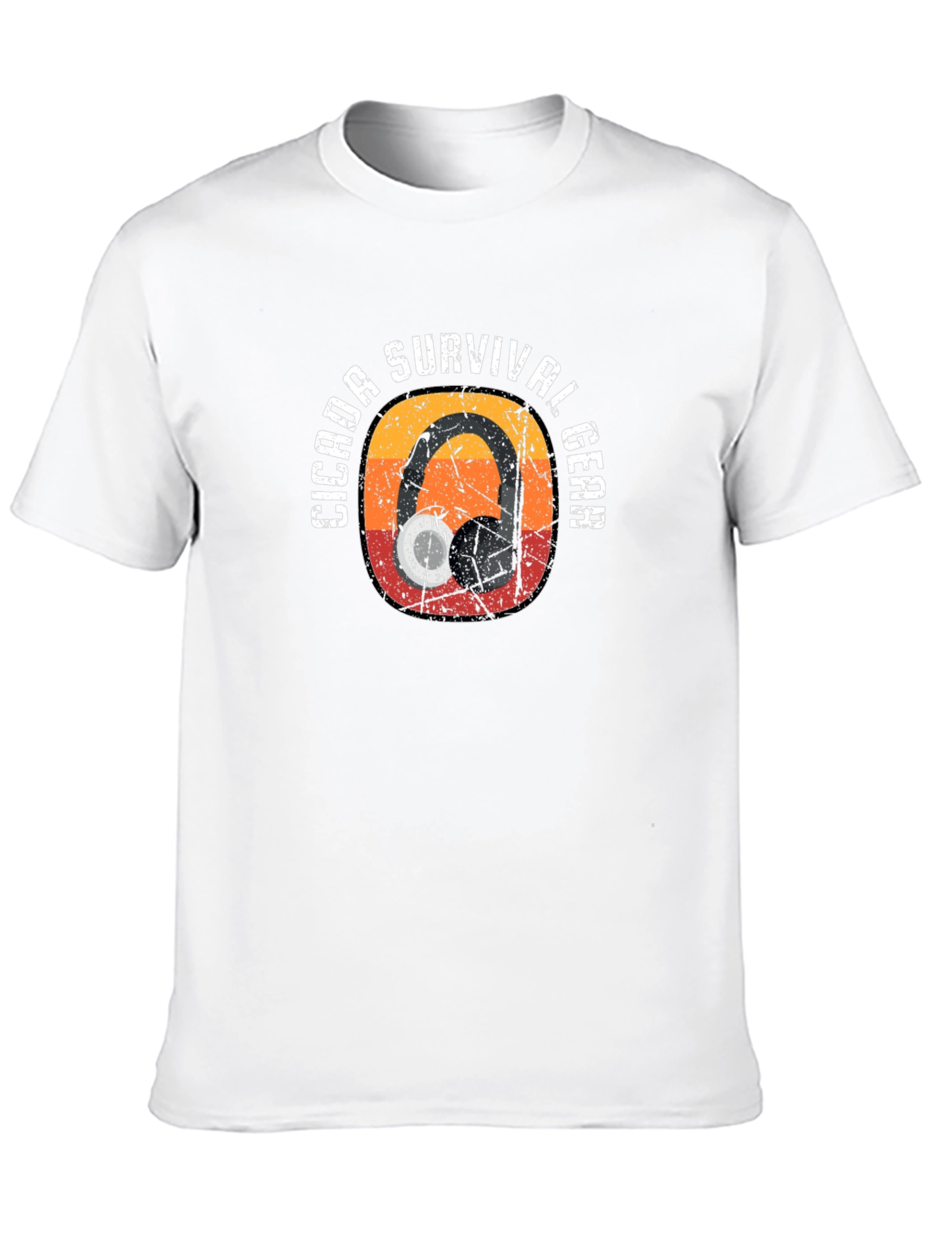 Black Cicada Survival Gear Headphone T-Shirt view 10