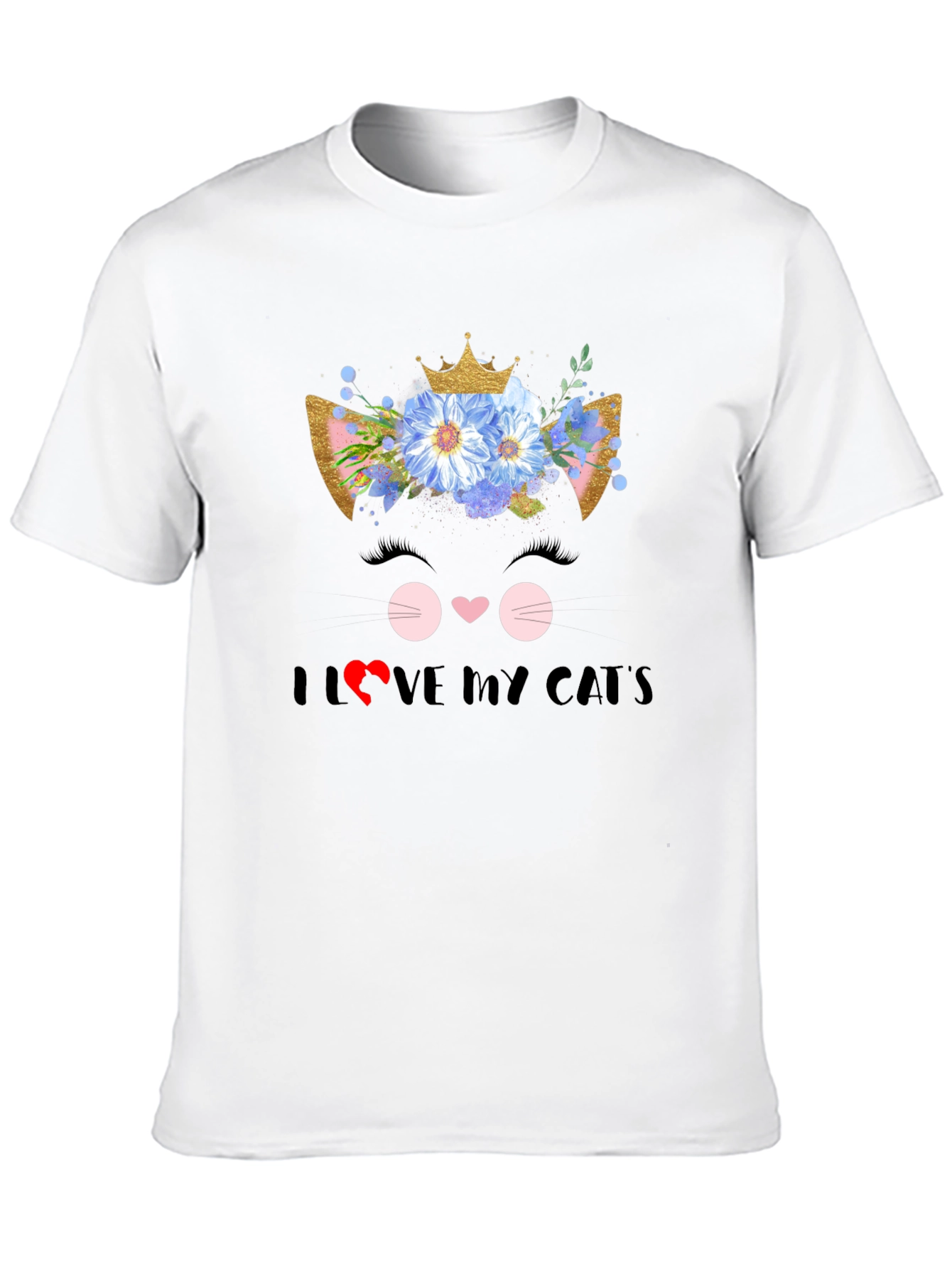 Black I Love My Cats Black T-Shirt view 10