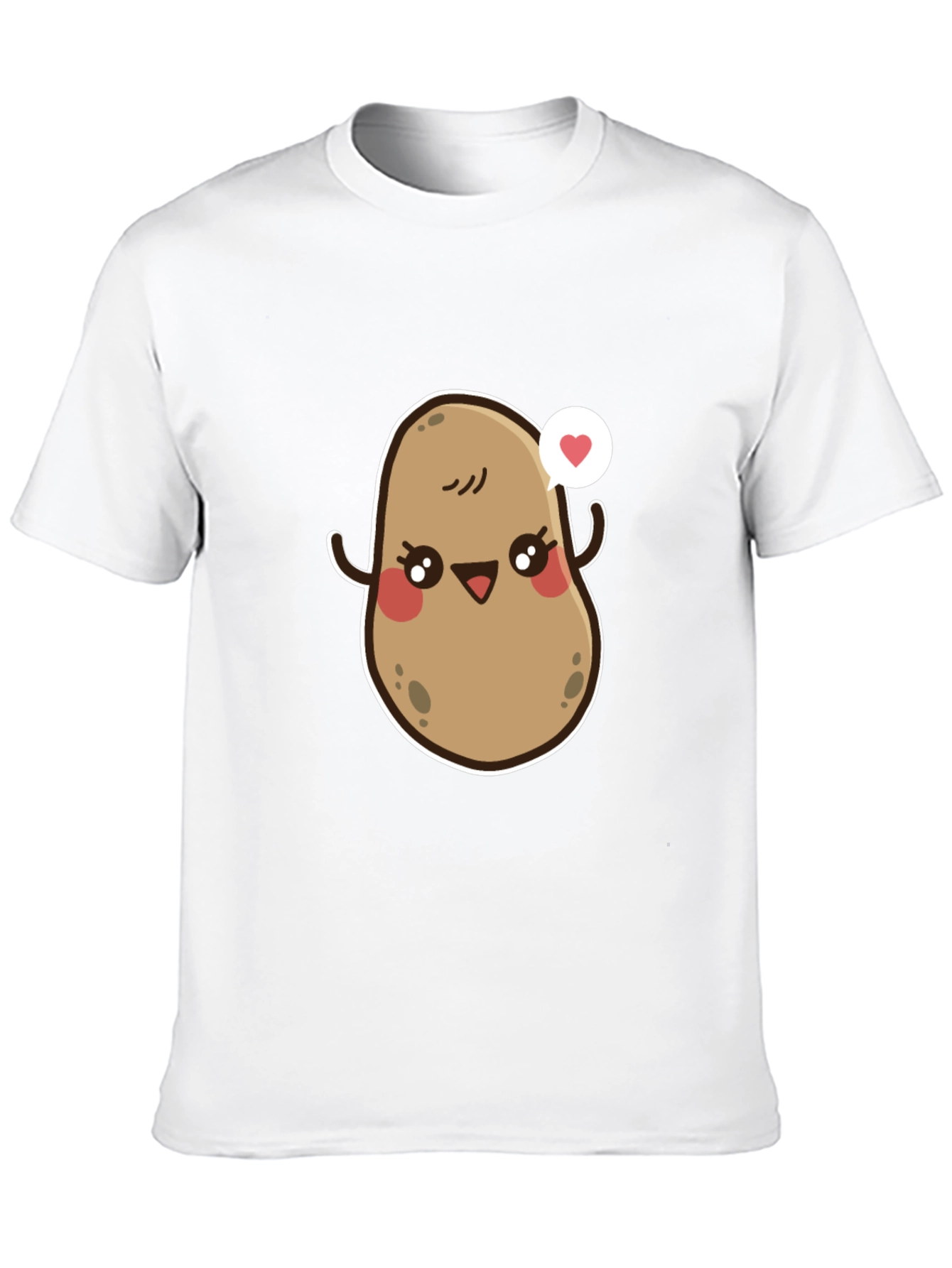 Black Cute Potato Love T-Shirt view 10