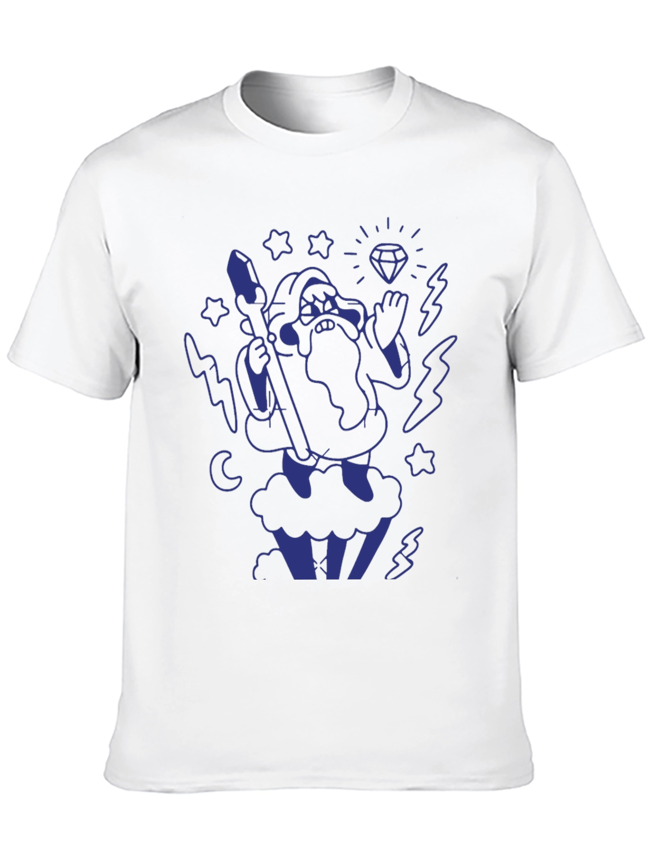 Black Wizard Graphic T-Shirt - Black Cotton Tee view 10