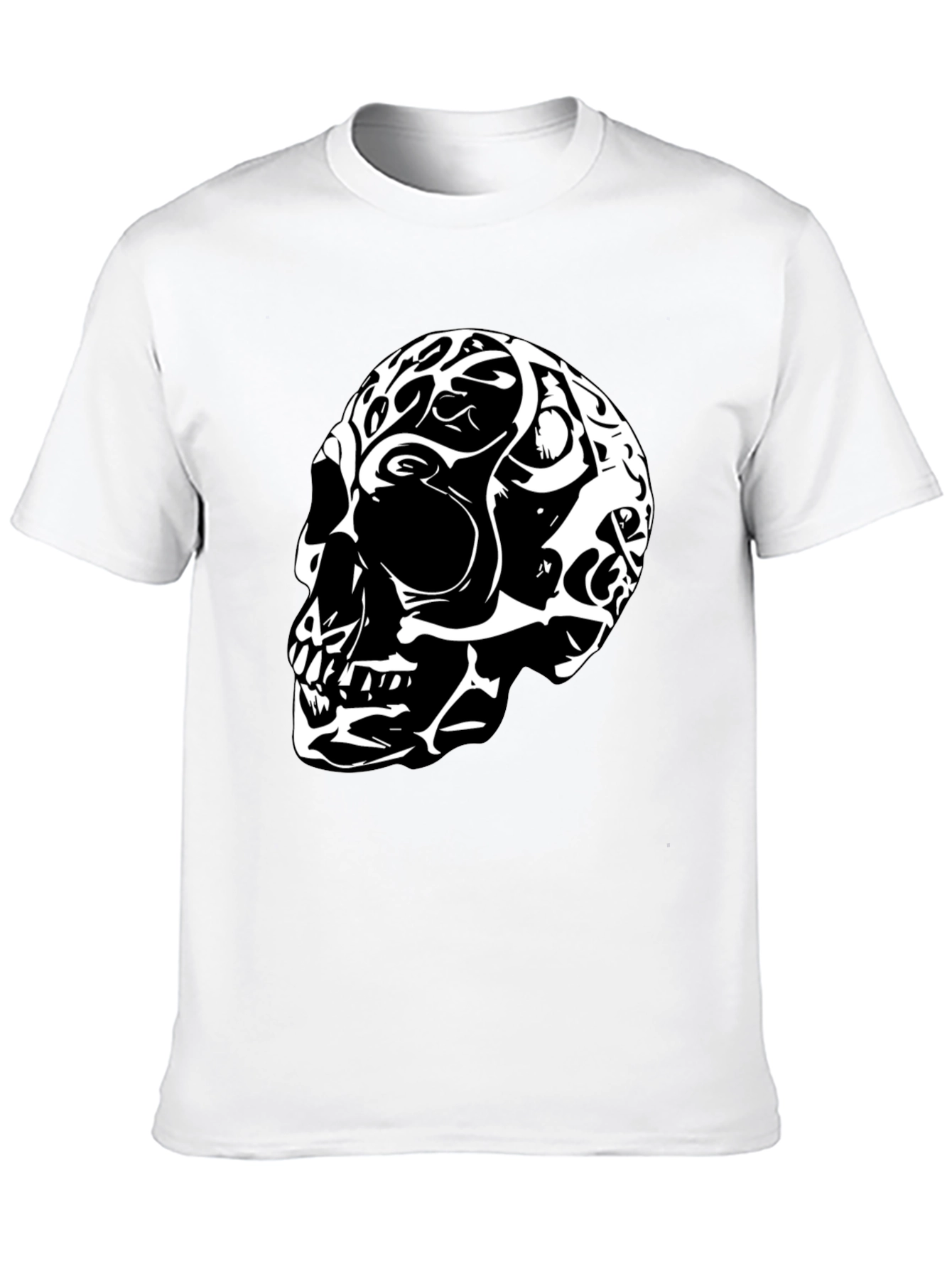 Black Skull Graphic T-Shirt - Black view 10