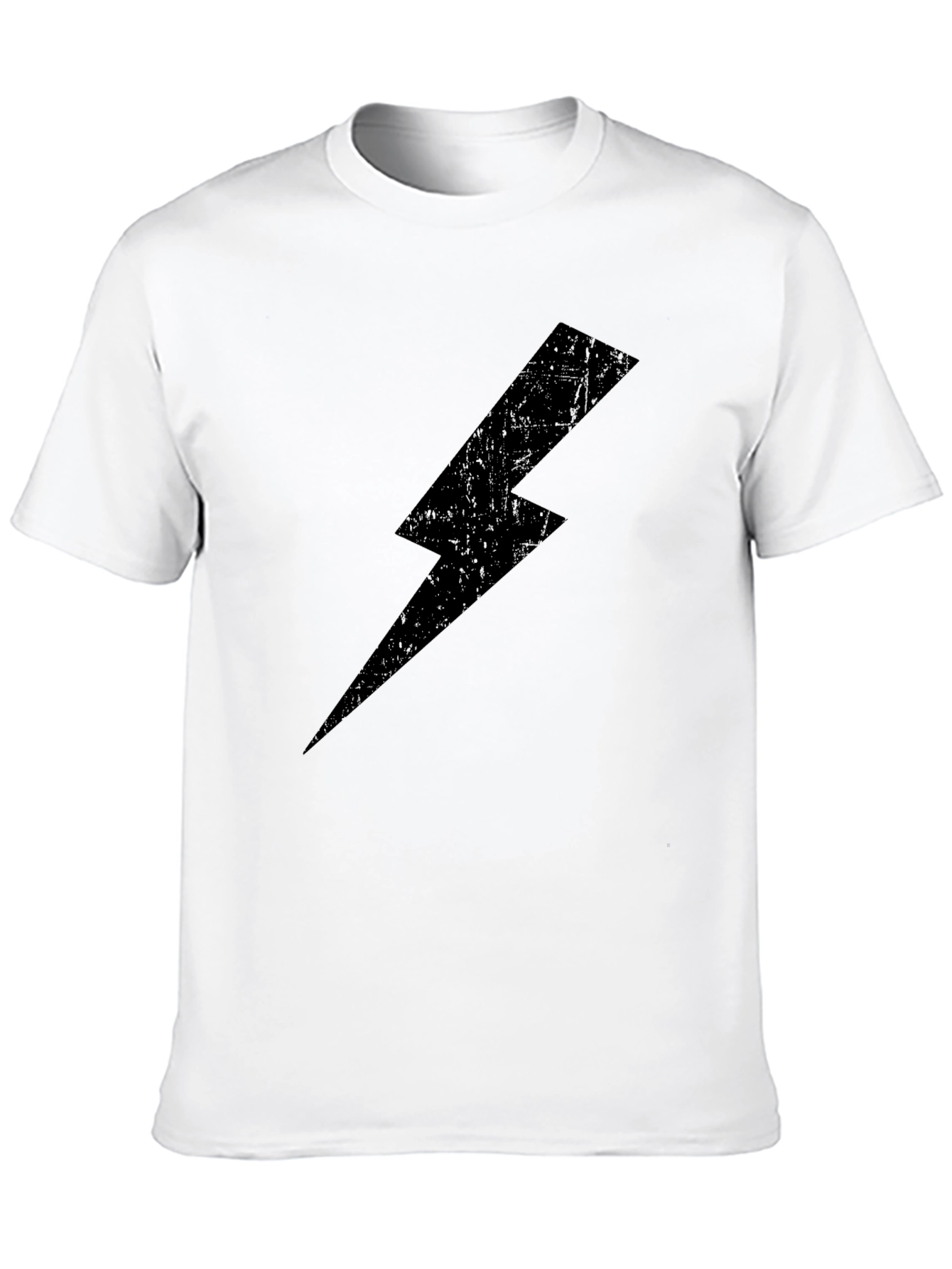 Black Black Lightning Bolt Graphic Tee - Casual Cotton T-Shirt view 10