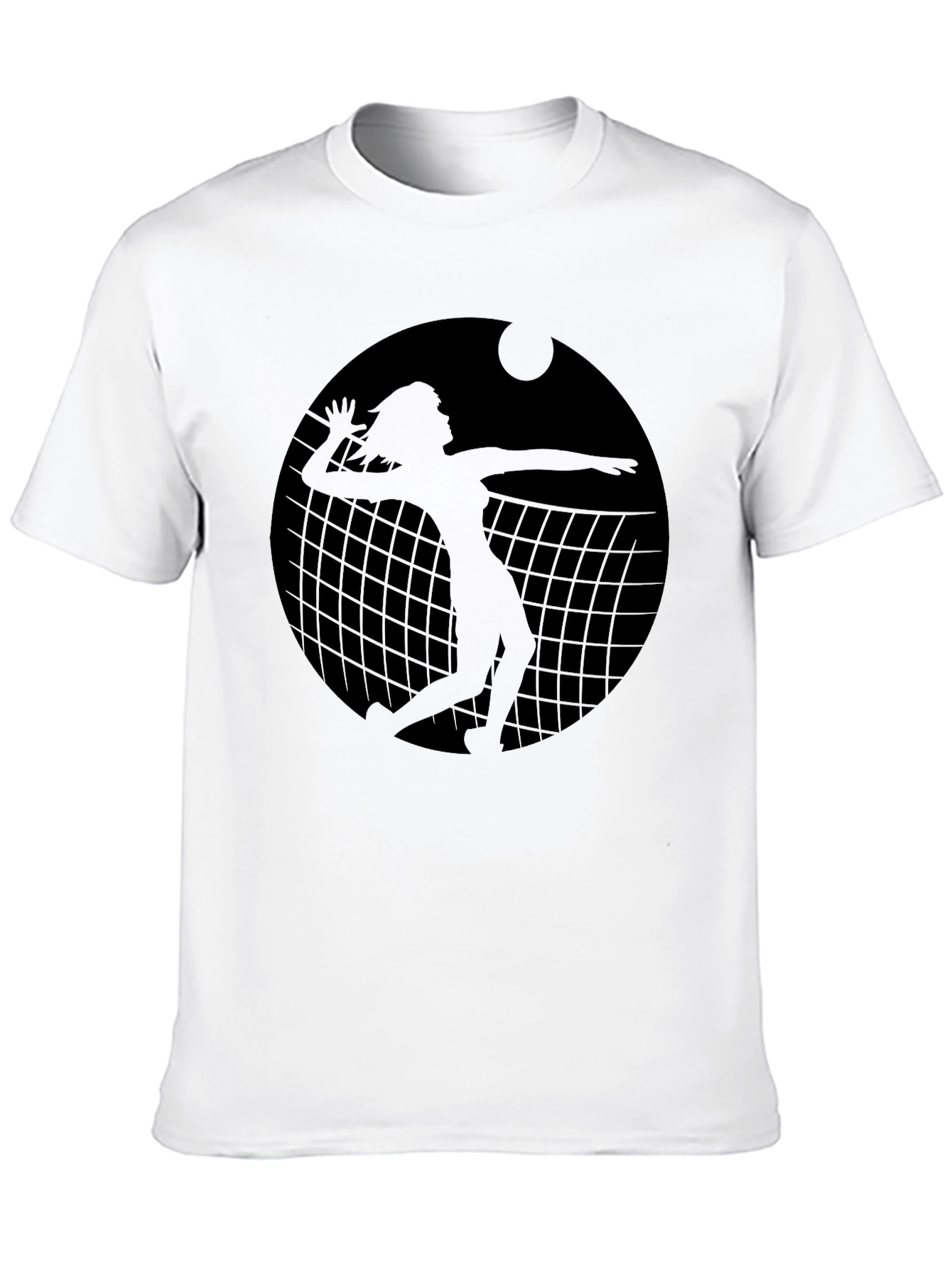 Black Volleyball Player Graphic T-Shirt - Black view 10
