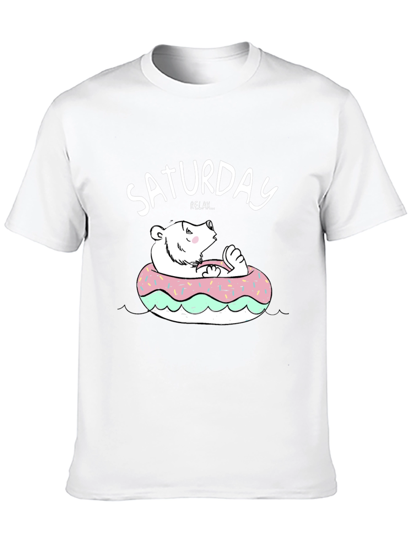 Black Saturday Relax Bear Donut T-Shirt view 10