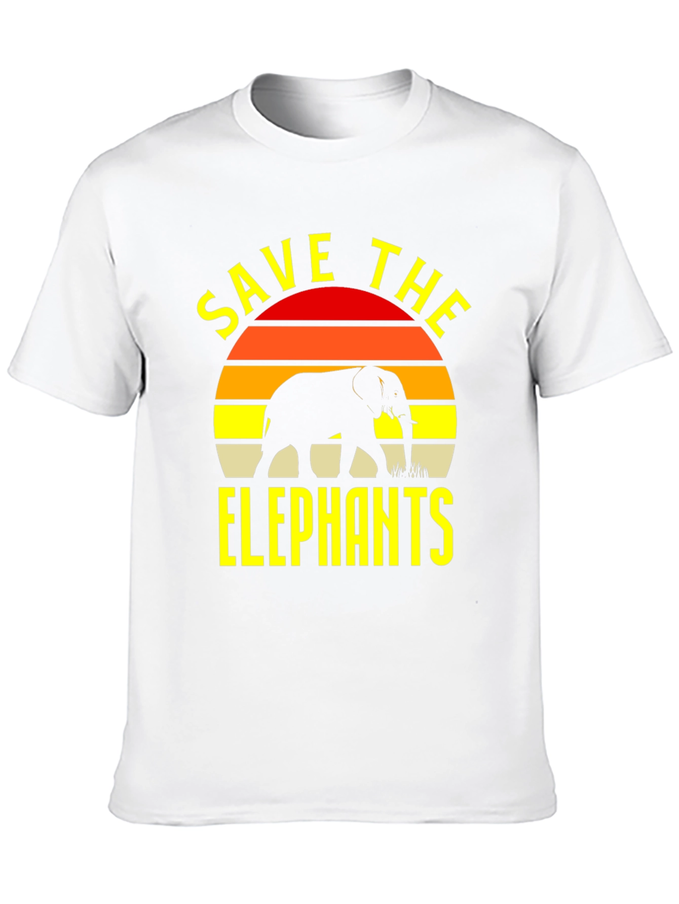 Black Save The Elephants T-Shirt Black Wildlife Conservation Tee view 10