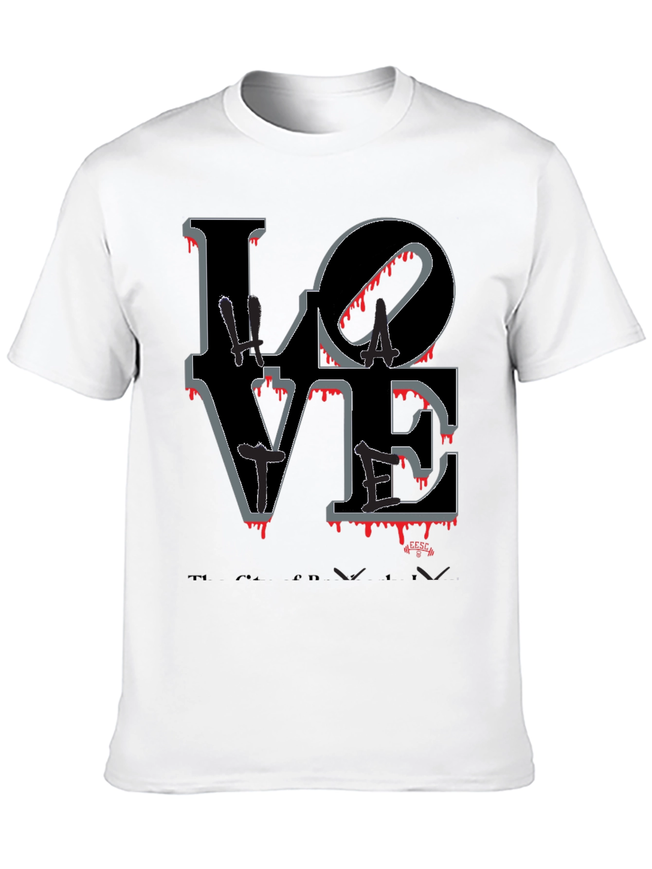 Black Bloody Love Graphic T-Shirt - Men's Crew Neck Tee view 10