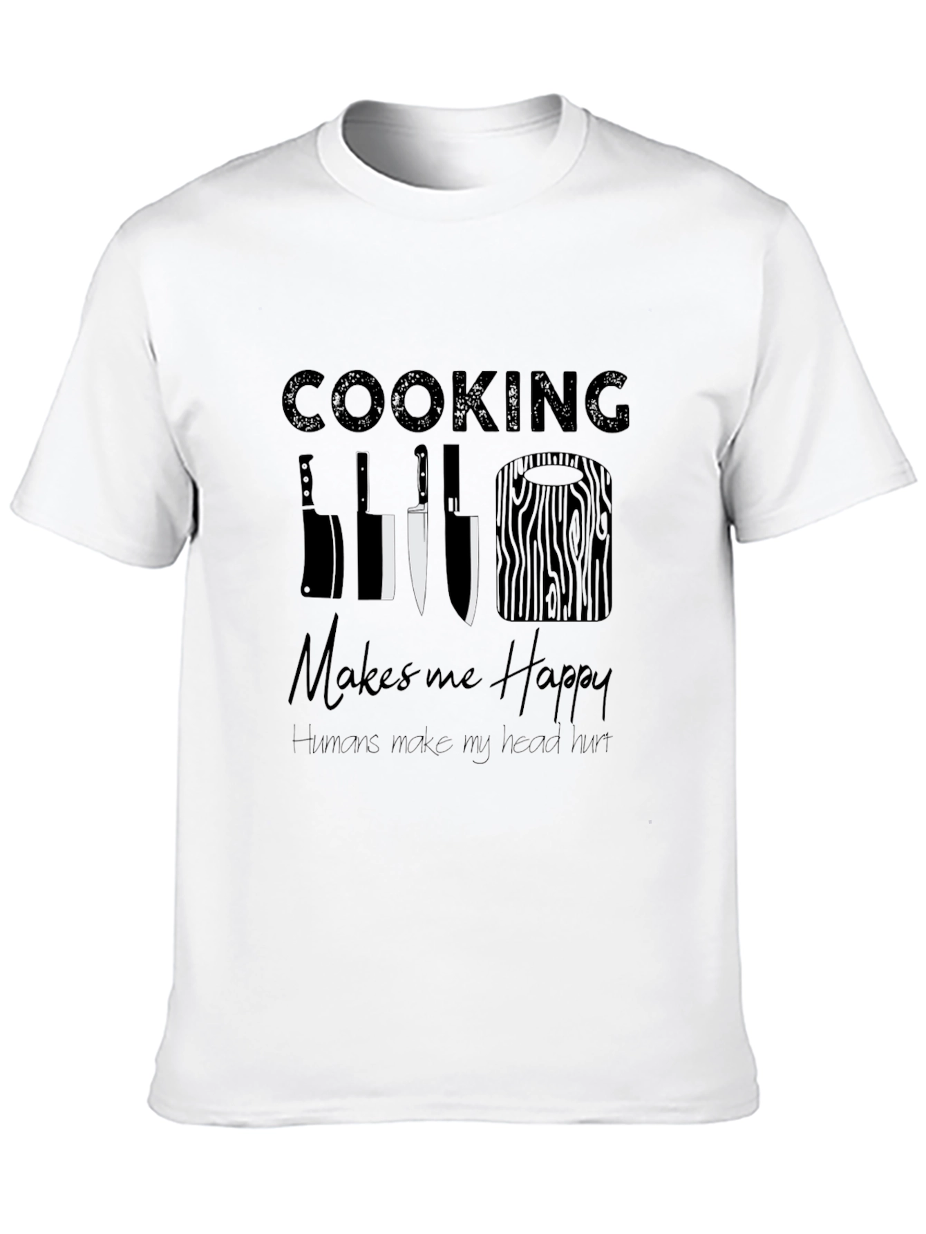 Black Cooking Makes Me Happy Graphic Tee view 10