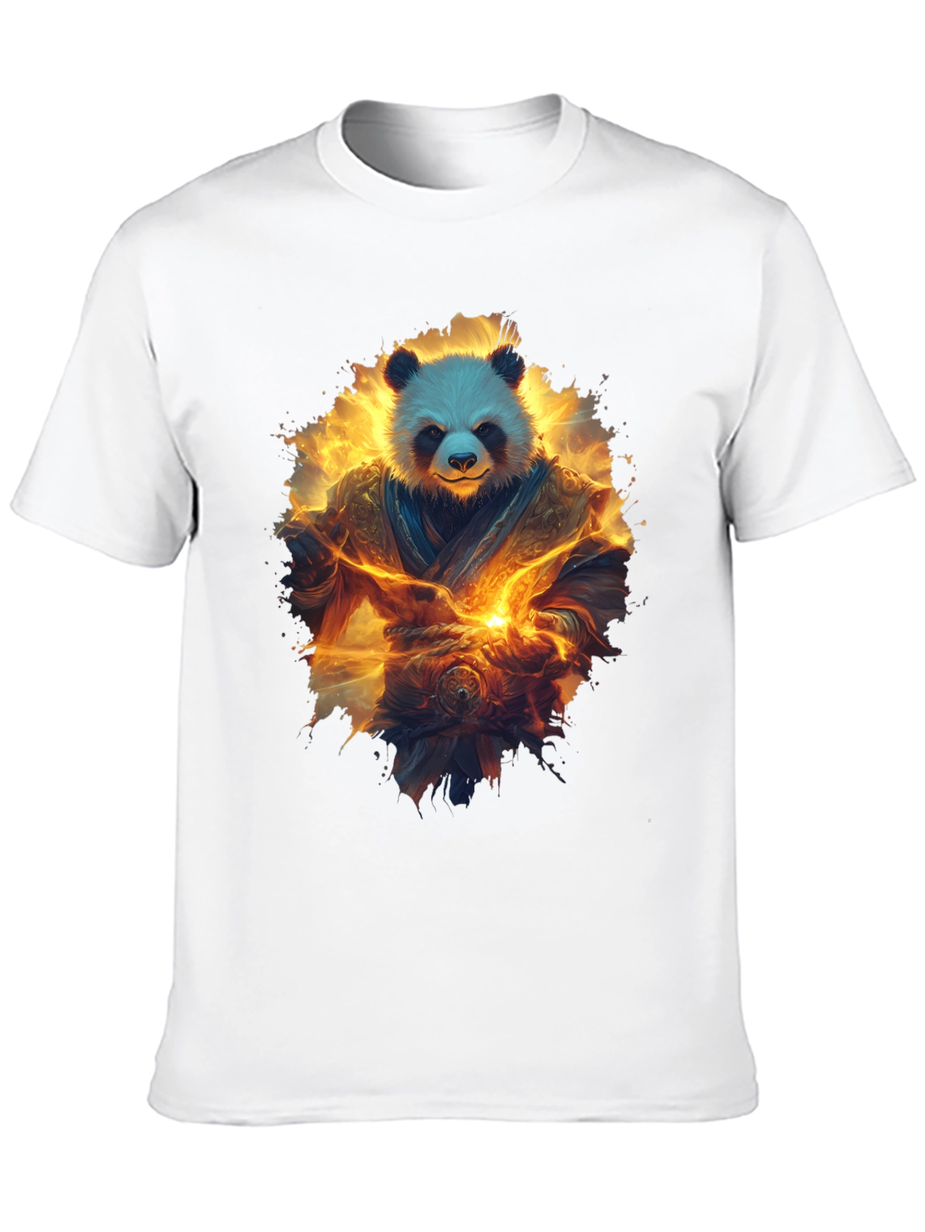 Black Panda Warrior Graphic T-Shirt view 10