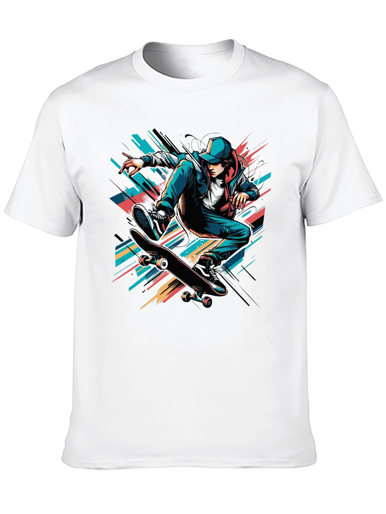 Black Skater Graphic Tee - Cool Black T-Shirt view 10