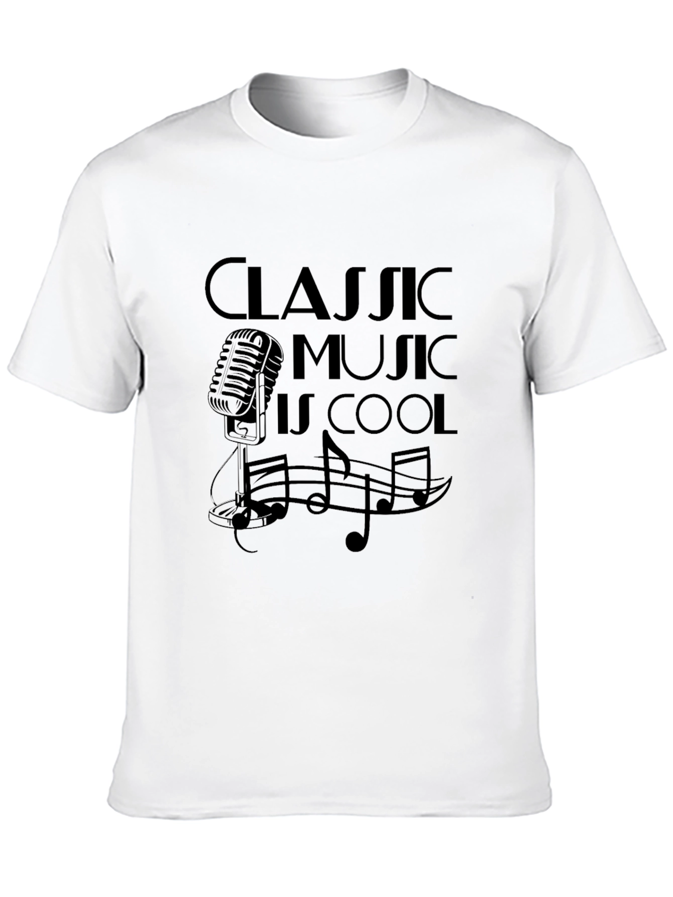 Black Classic Music Is Cool Graphic Tee view 10