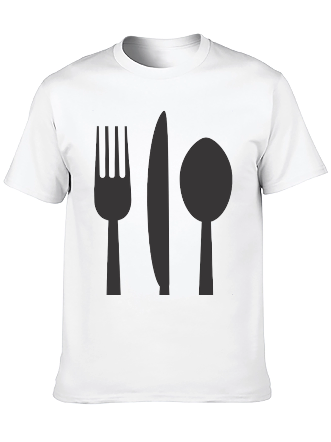 Black Cutlery Graphic T-Shirt - Casual Cotton Tee view 10