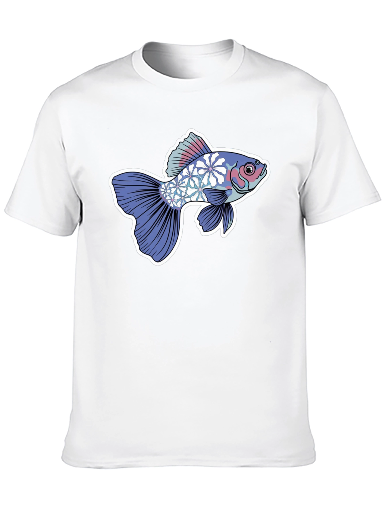 Black Floral Koi Graphic Tee view 10