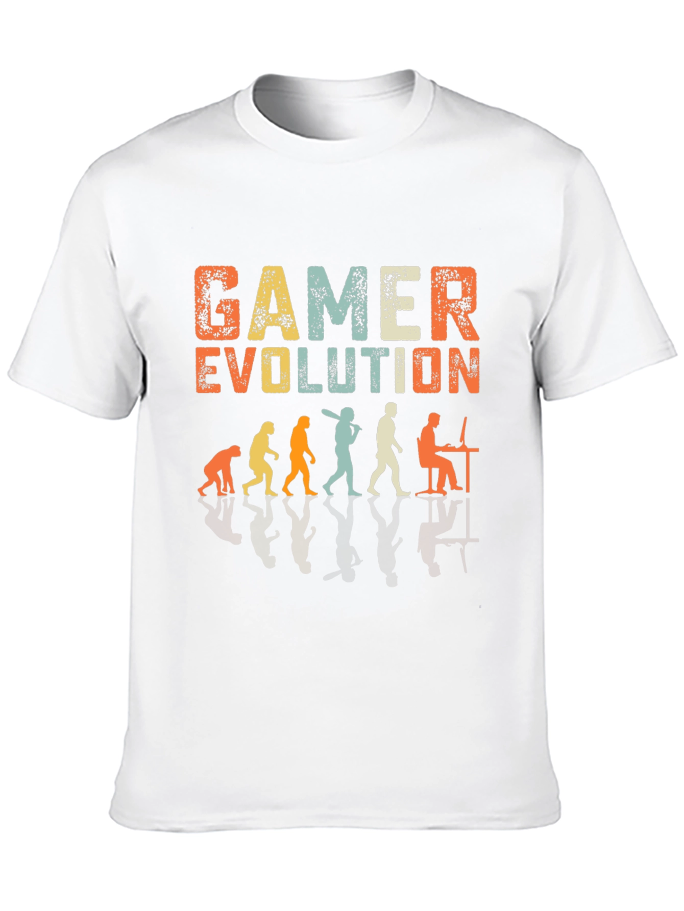 Black Gamer Evolution Graphic T-Shirt - Black Cotton Tee view 10