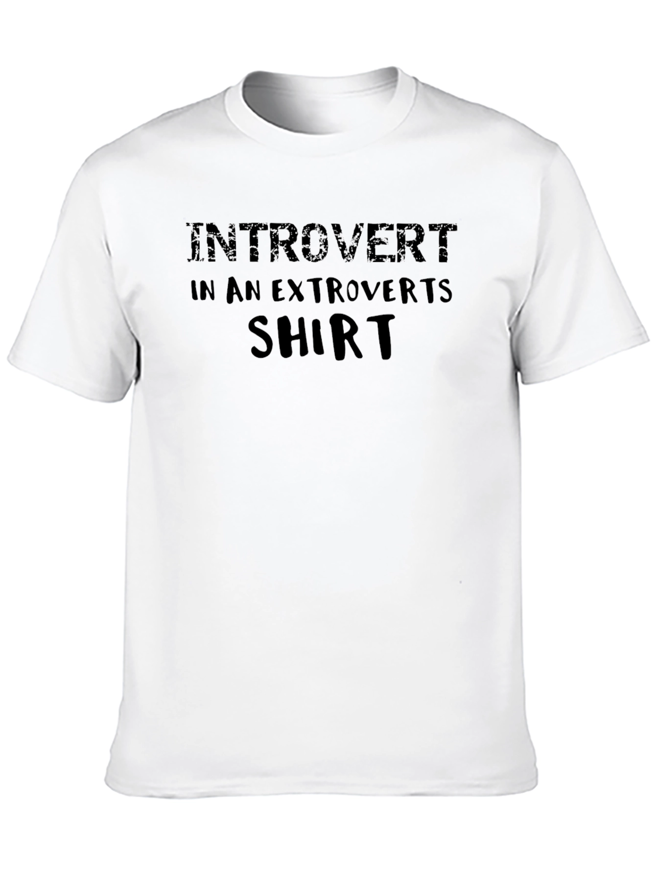 Black Introvert in an Extrovert's Shirt - Funny Graphic Tee view 10