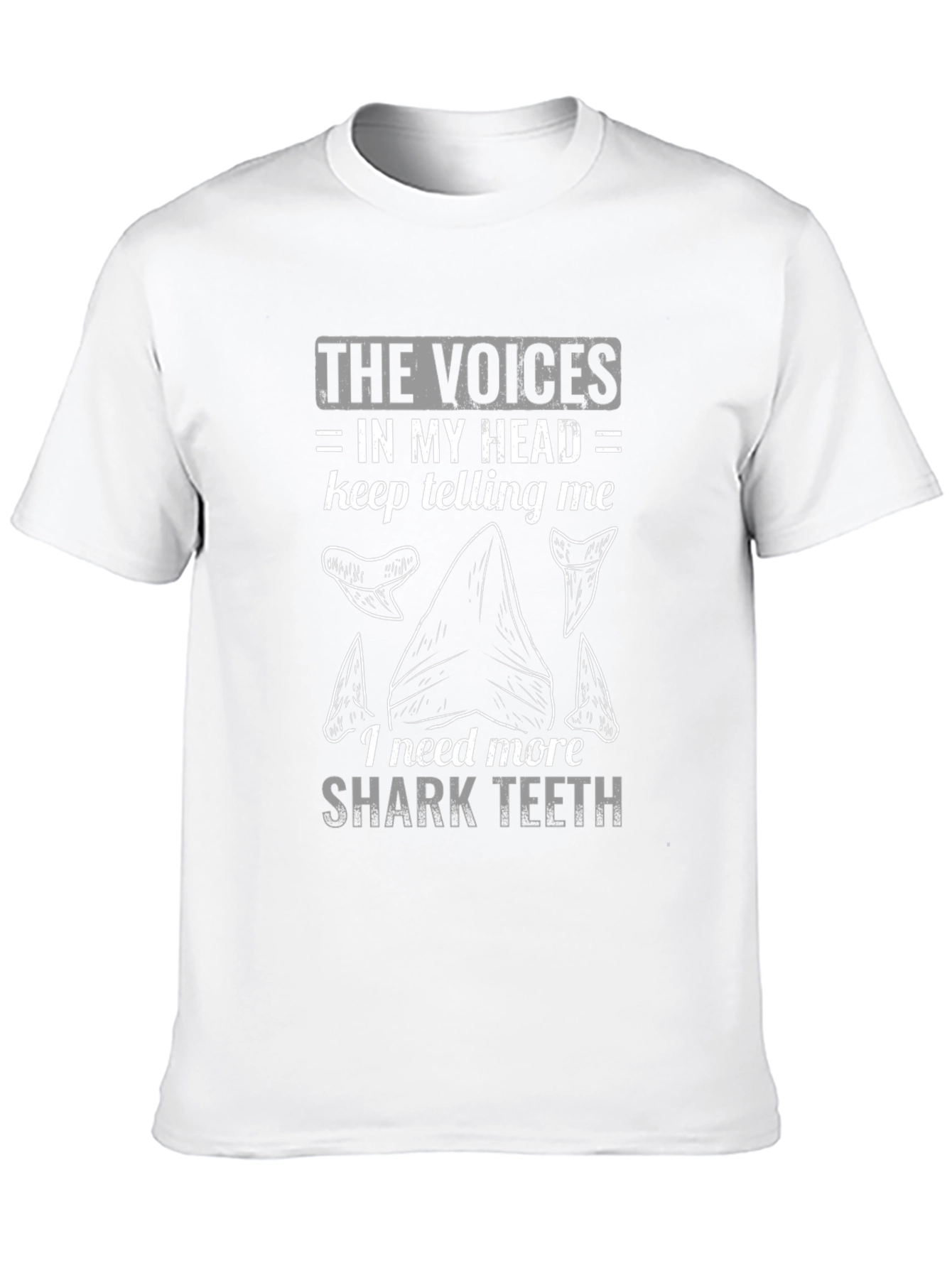 Black Shark Teeth T-Shirt - Funny Novelty Tee view 10
