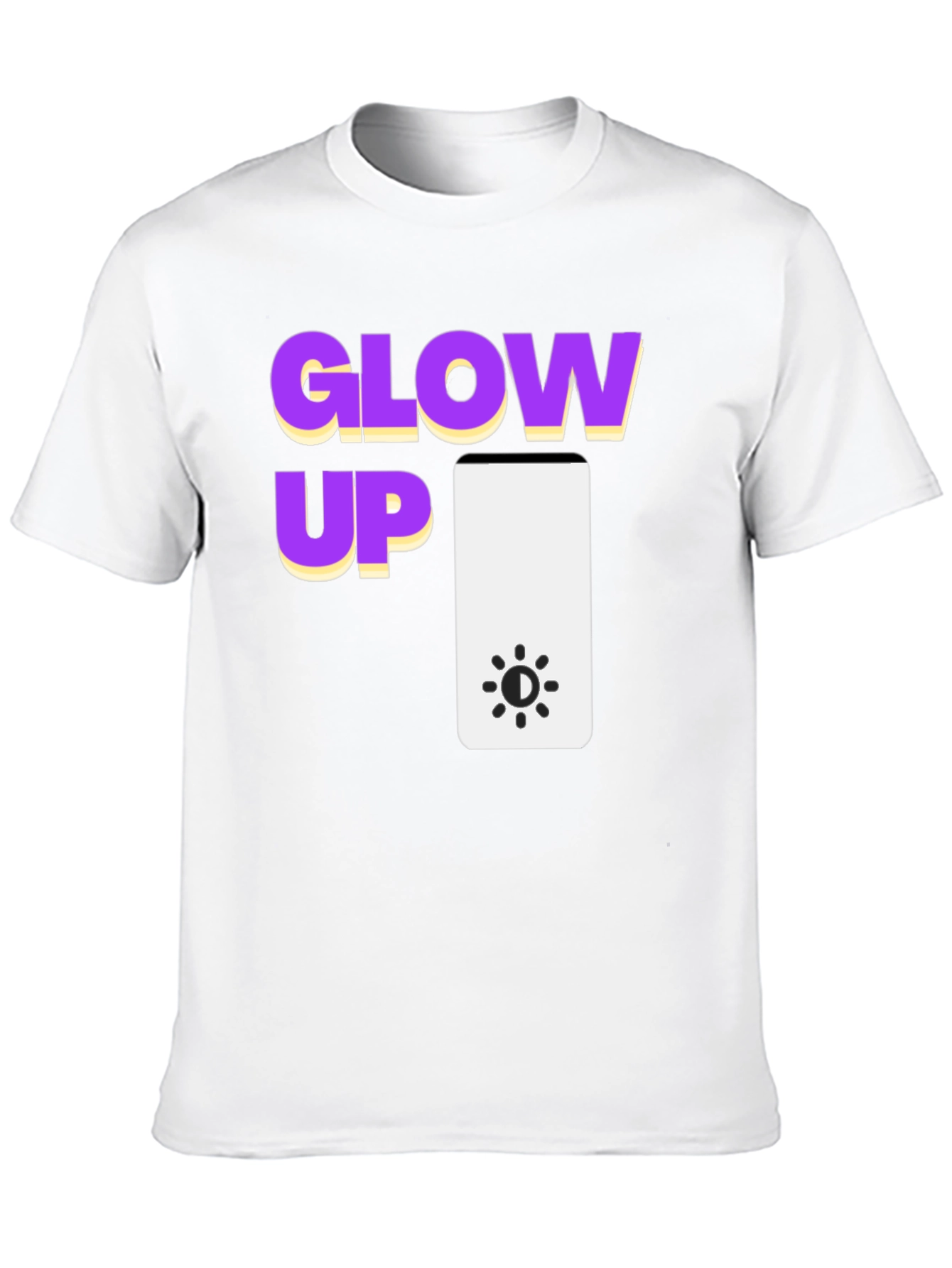 Black Glow Up Graphic Tee - Black Cotton T-Shirt view 10