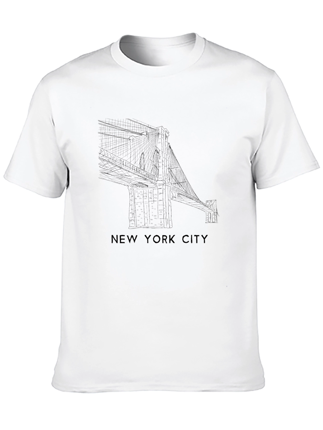 Black New York City Bridge Graphic T-Shirt view 10