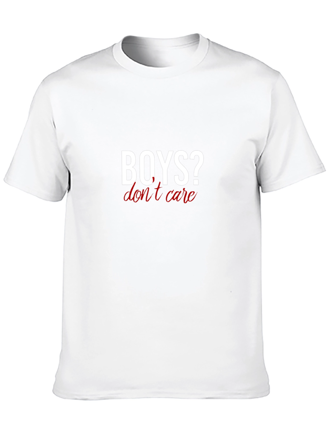 Black BOYS? Don't Care Graphic Tee - Unisex Black T-Shirt view 10