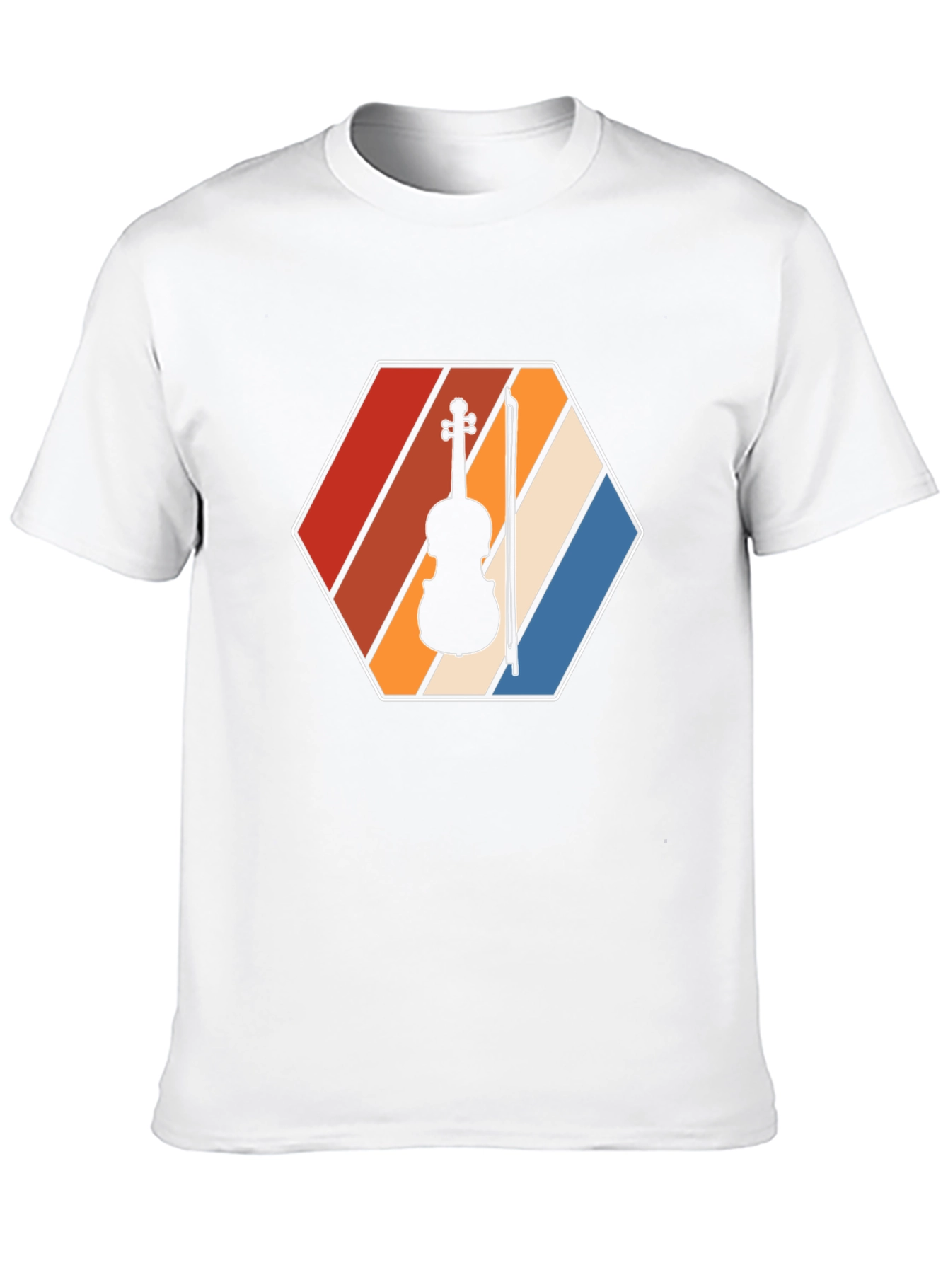 Black Retro Violin T-Shirt - Music Lover Tee view 10