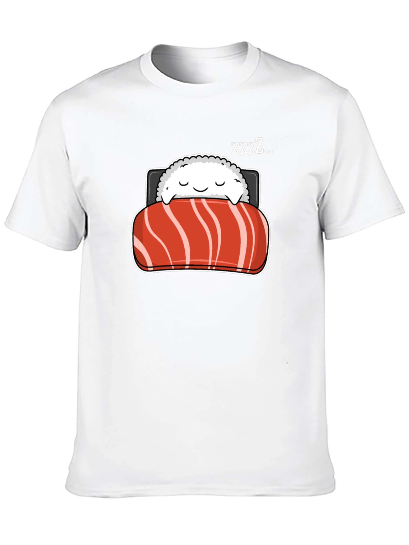 Black Sleeping Sushi Roll Graphic T-Shirt view 10