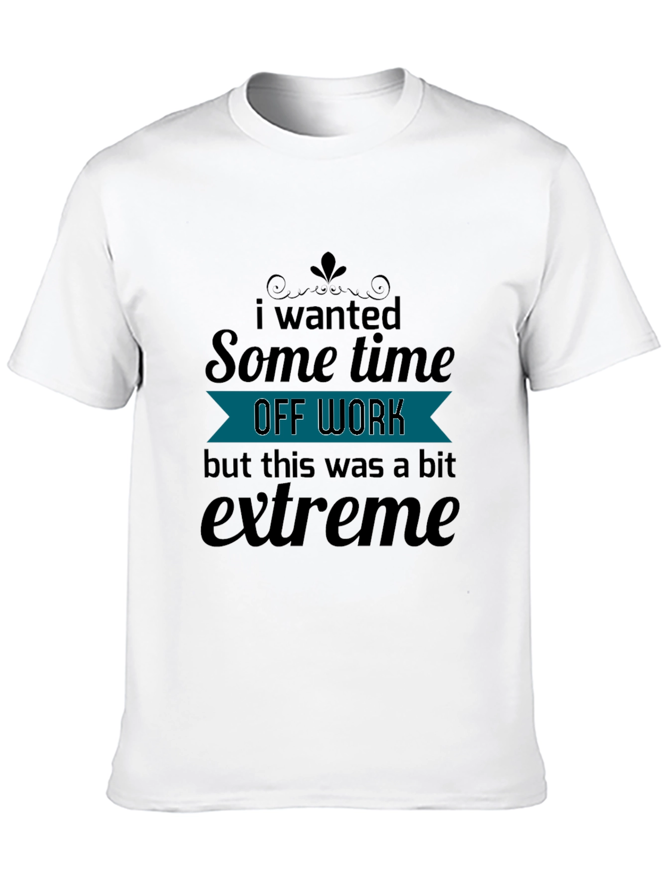 Black Funny "Off Work" Graphic T-Shirt view 10