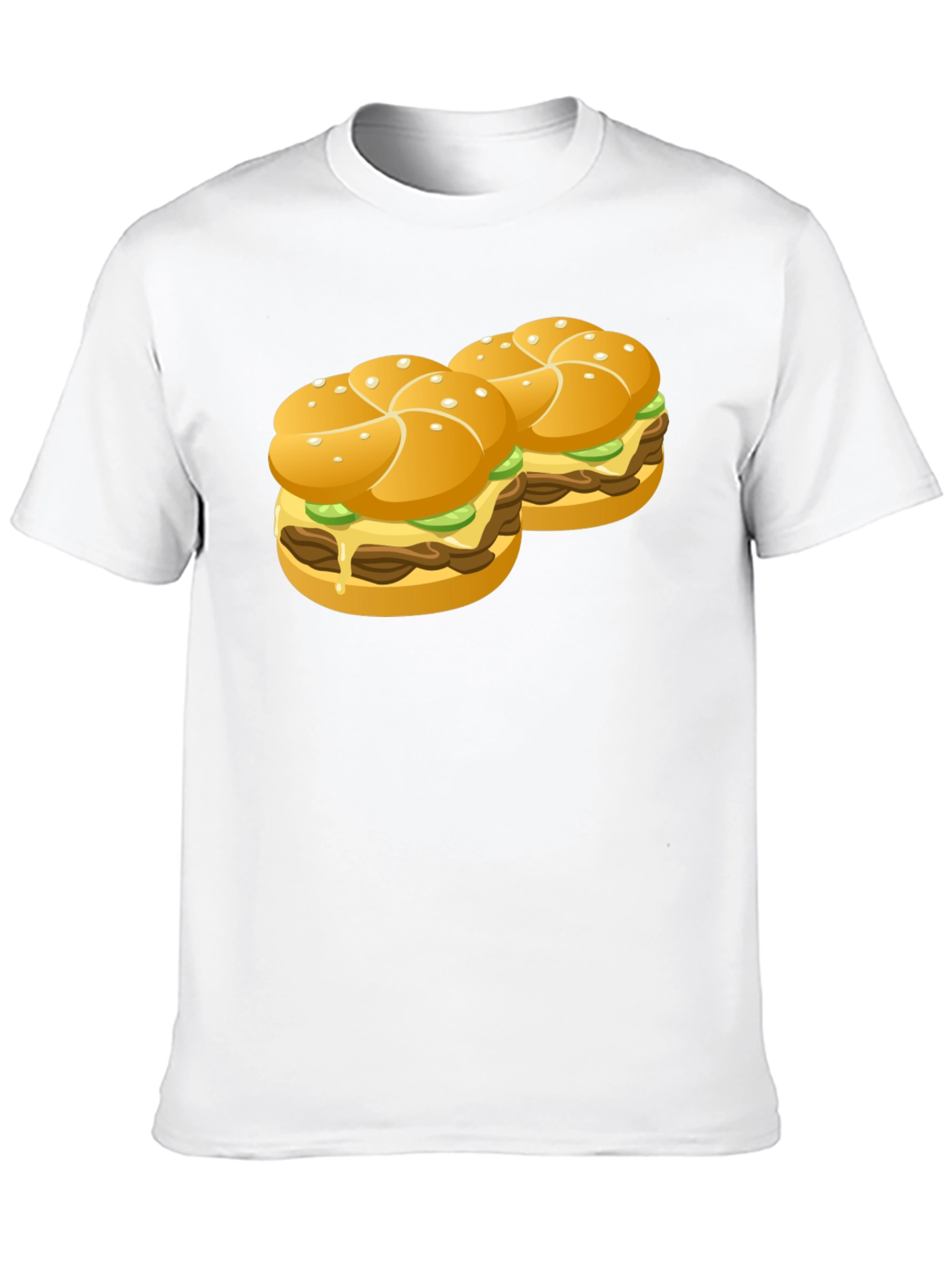 Black Burger Graphic Black T-Shirt view 10