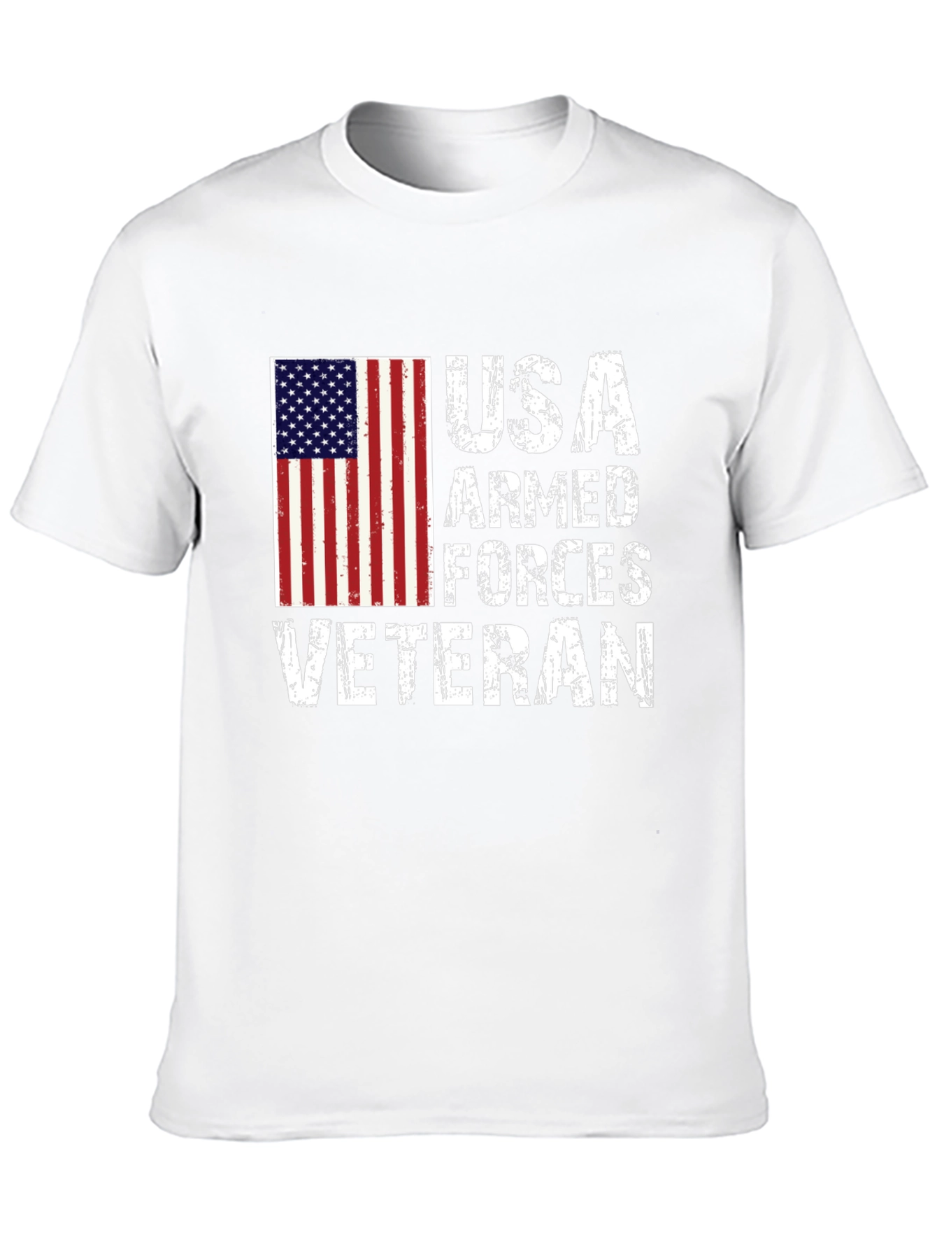 Black USA Armed Forces Veteran T-Shirt view 10