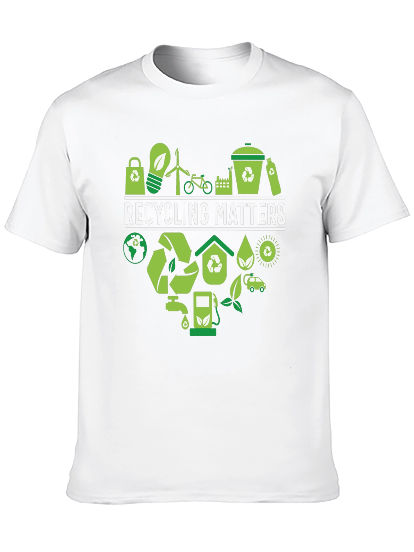 Black Recycling Matters Graphic Tee - Eco-Friendly Design view 10