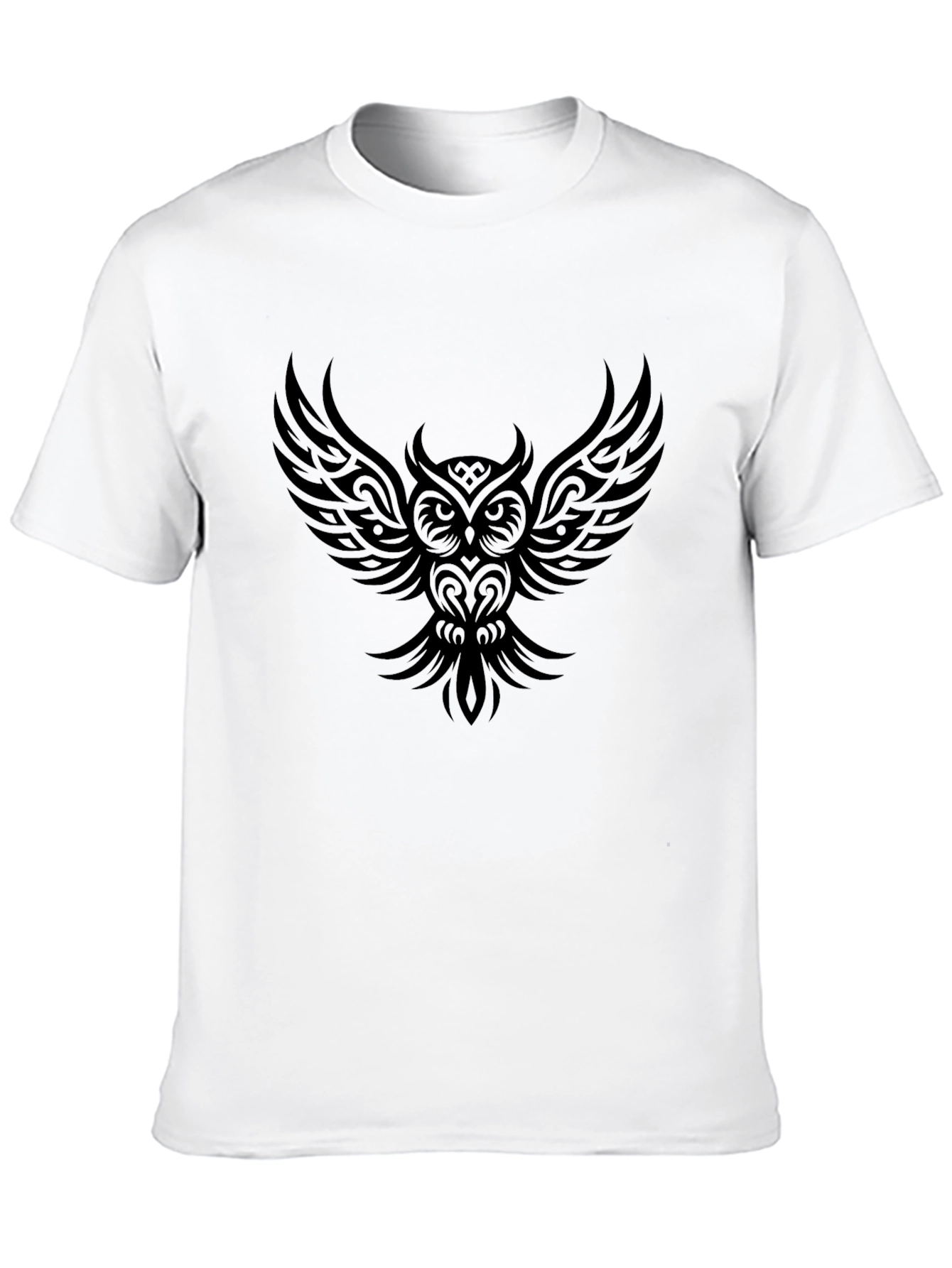 Black Men's Black Owl Graphic Tee view 10