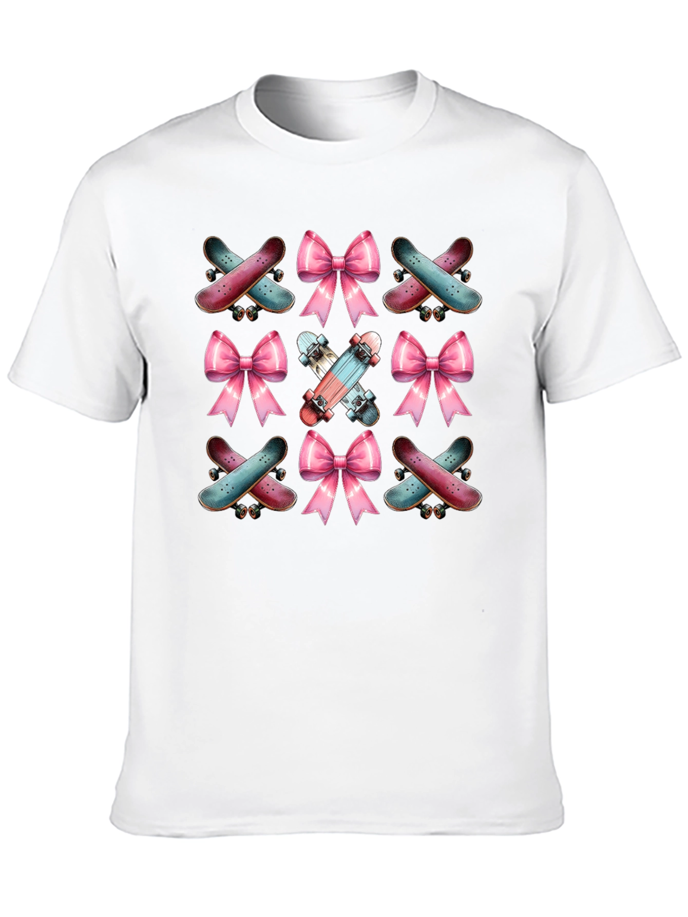 Skateboard & Bows Graphic Tee - 10