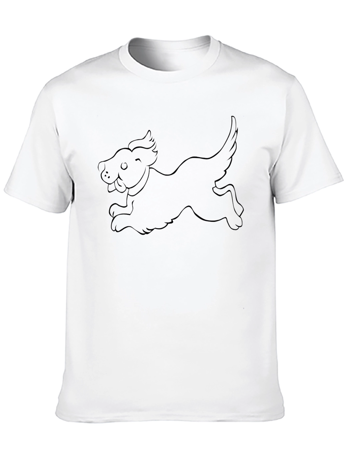 Black Dog Outline Graphic Black T-Shirt view 10