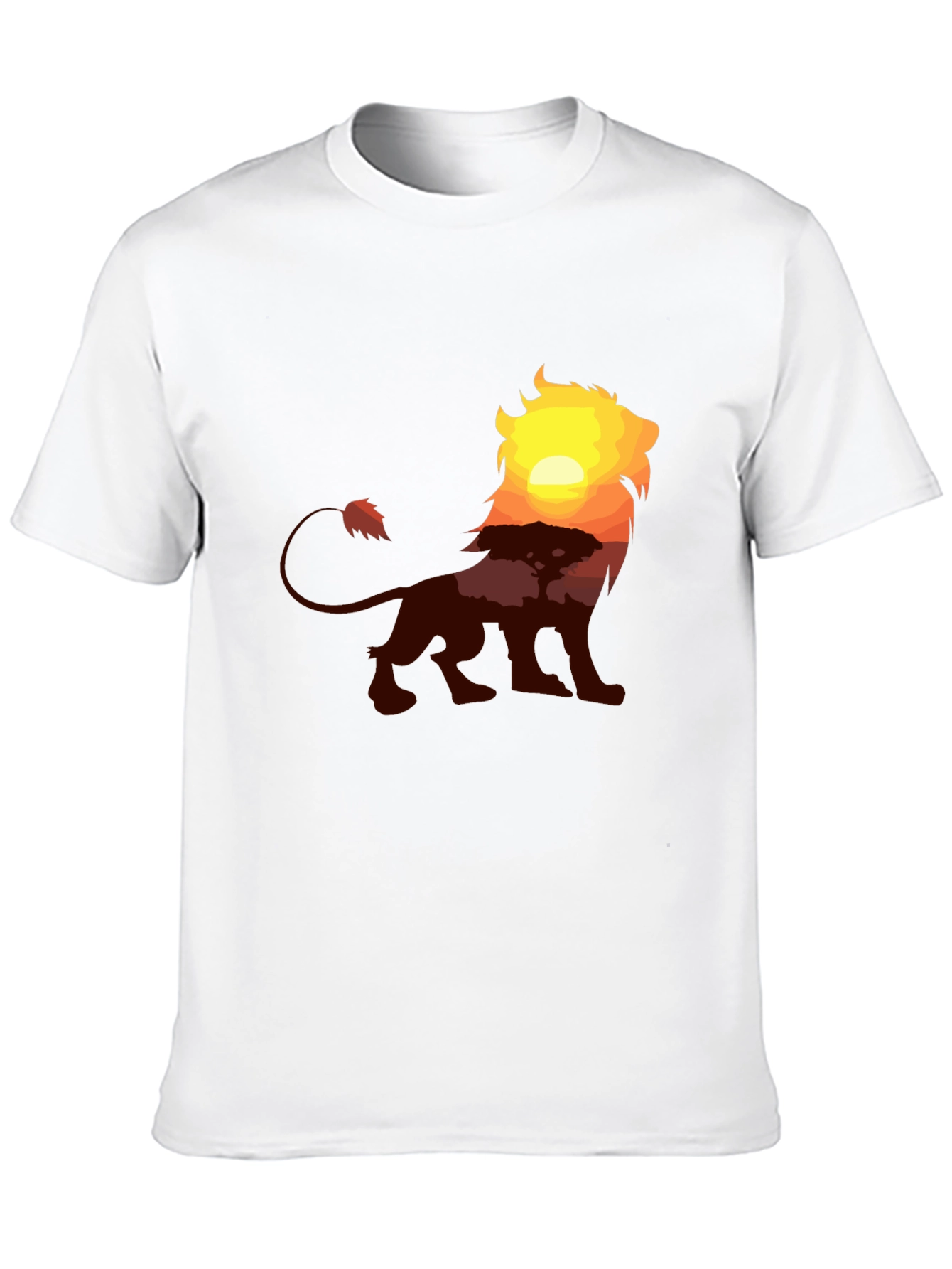 Black Lion Sunset Graphic Tee - Classic Black T-Shirt view 10