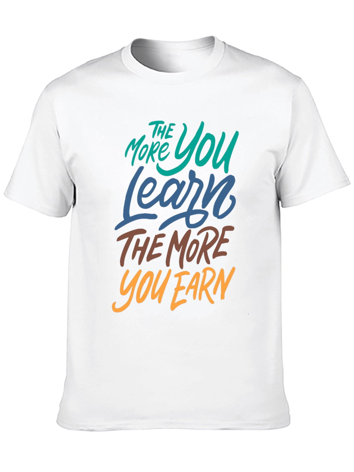 Black Learn More Earn More Graphic Tee view 10