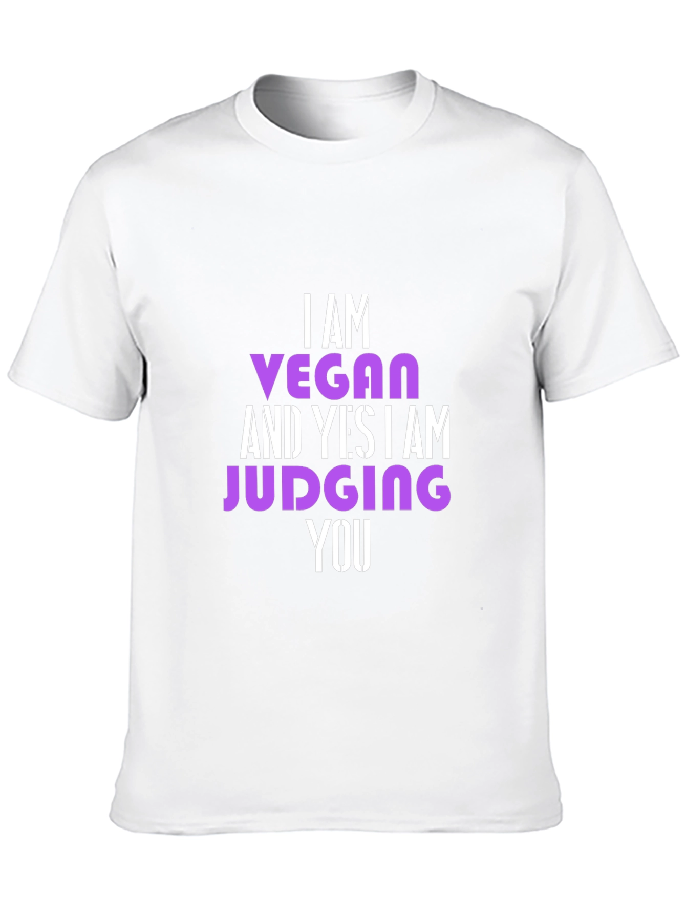 Black Vegan Statement T-Shirt - Judge Free... Almost view 10