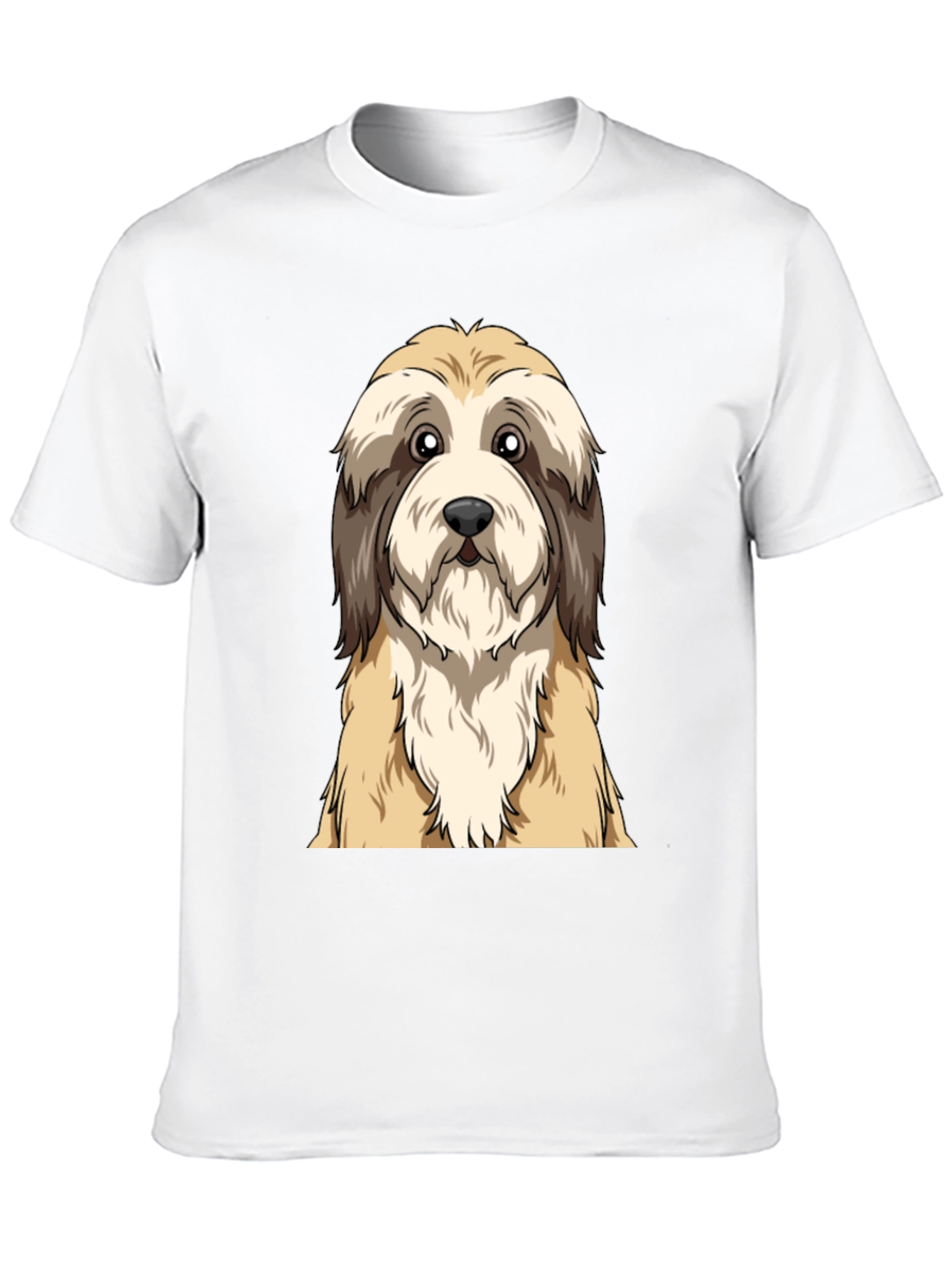 Black Cute Dog Graphic Tee - Unisex Black T-Shirt view 10