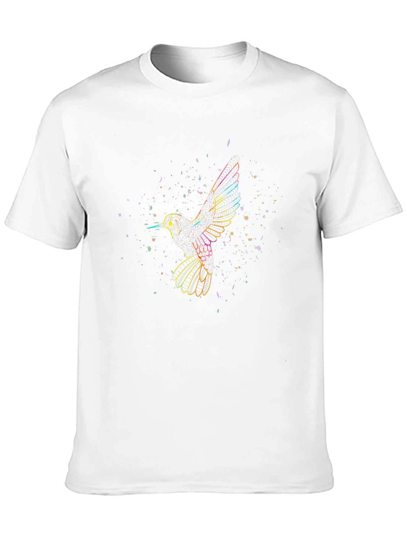 Black Rainbow Hummingbird Black T-Shirt view 10