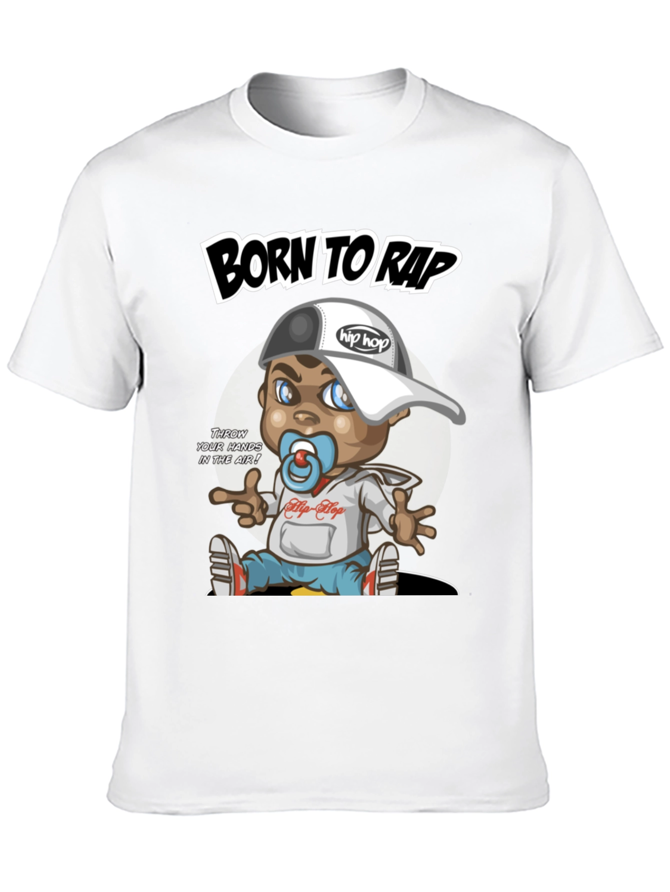 Black Born to Rap Hip-Hop Baby T-Shirt view 10
