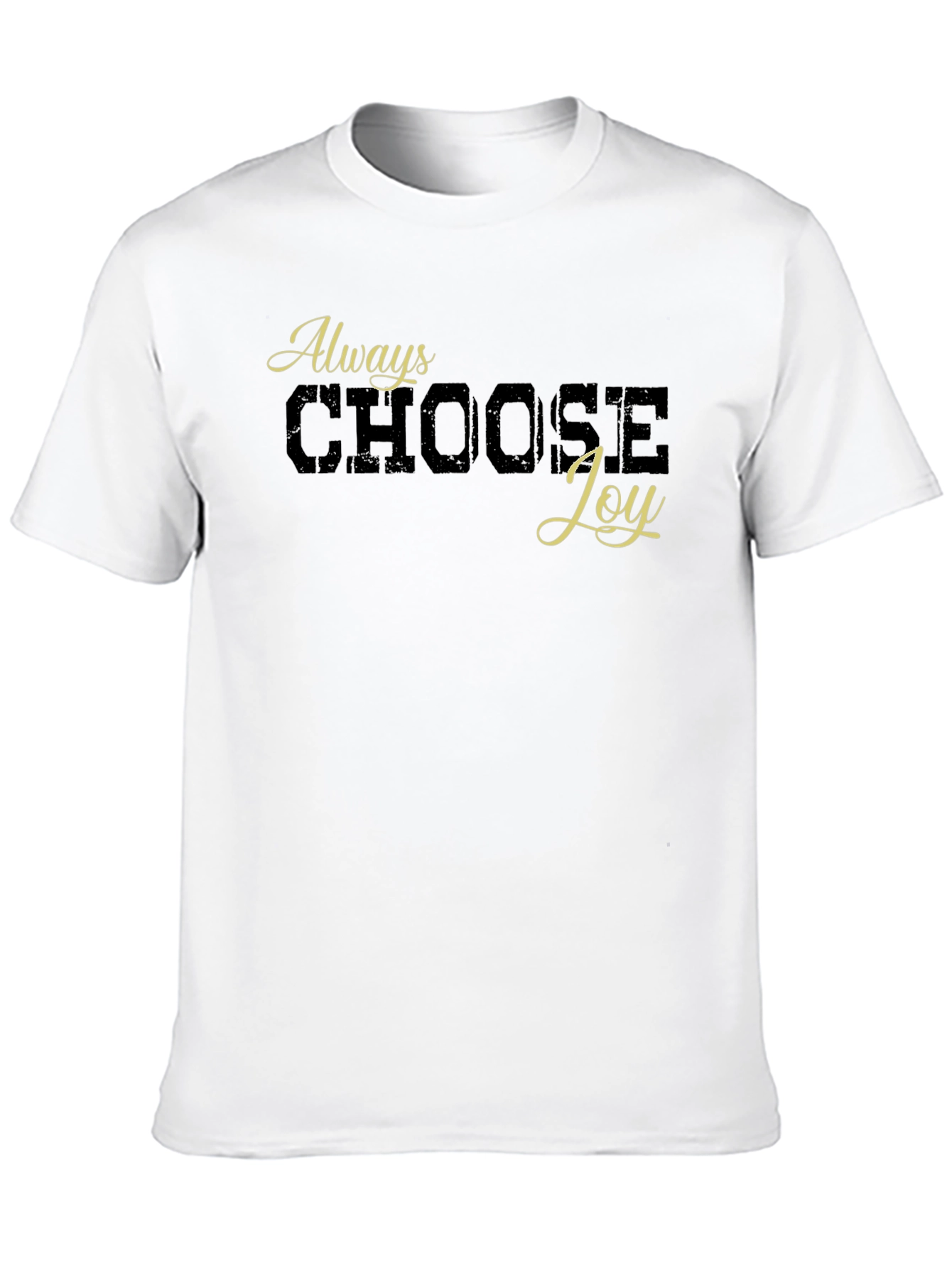 Black Always Choose Joy Graphic Tee - Black Cotton Blend view 10