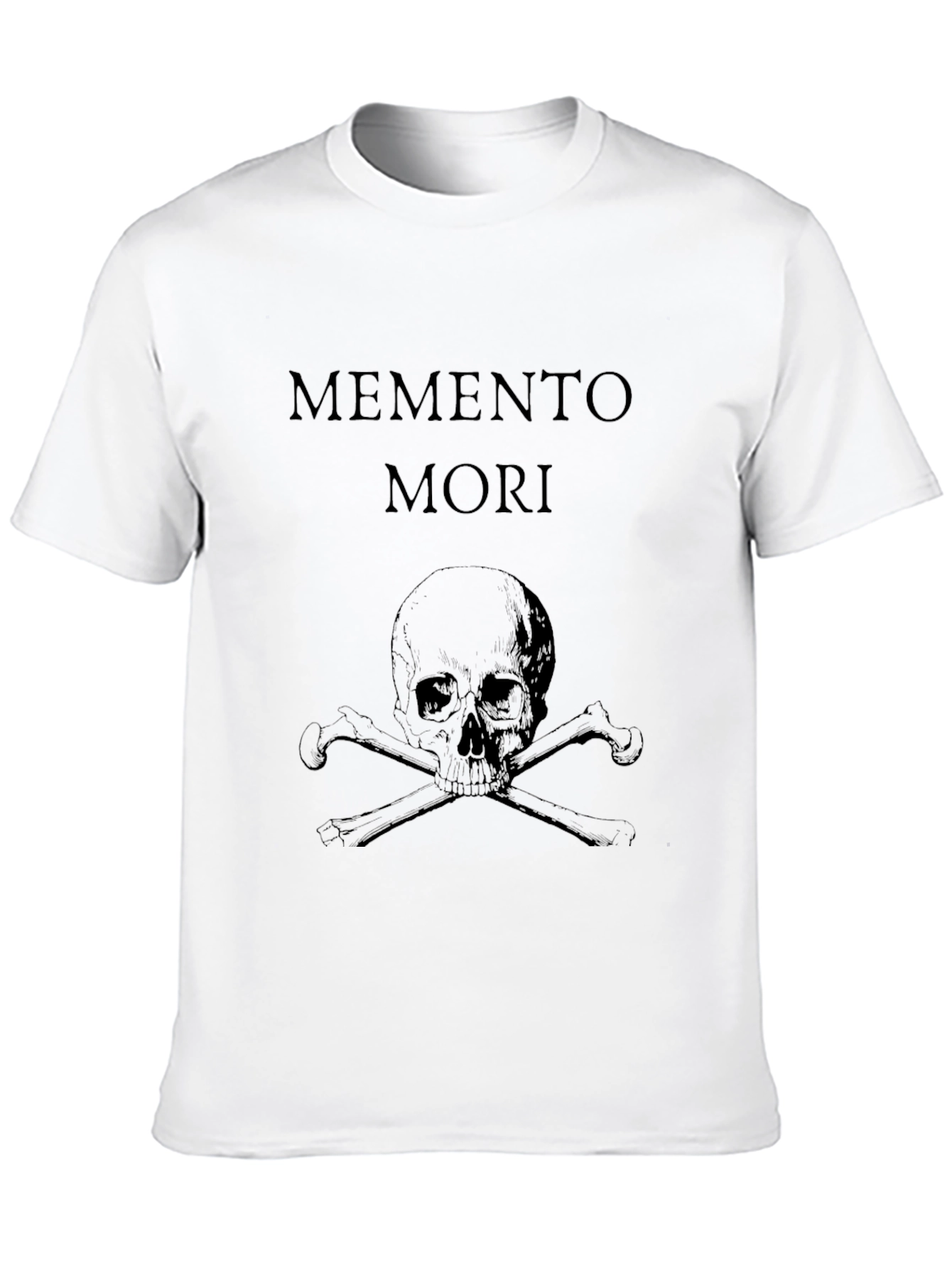 Black Memento Mori Skull Graphic Tee - Black Cotton T-Shirt view 10