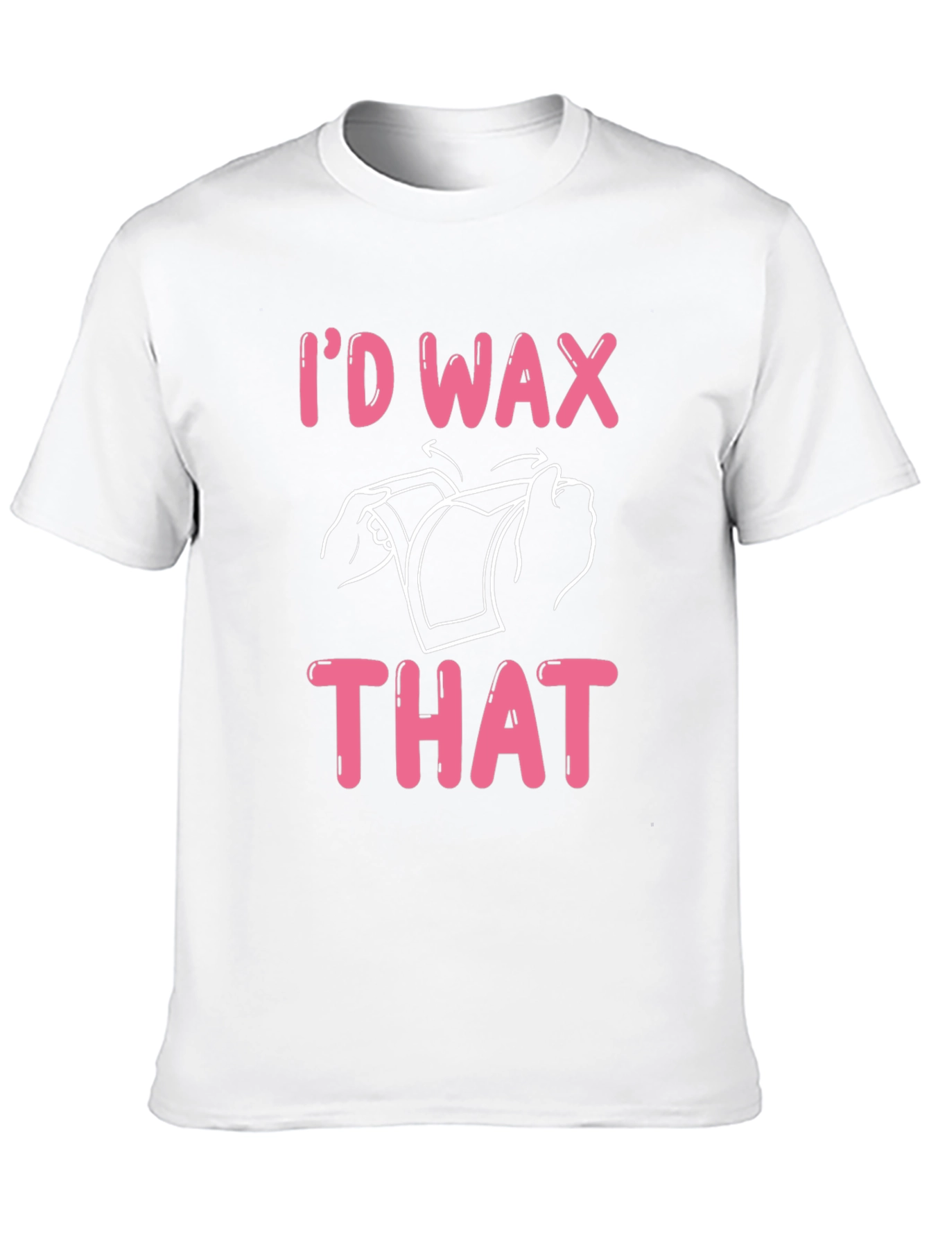 Black I'd Wax That Graphic Tee - Funny T-Shirt view 10