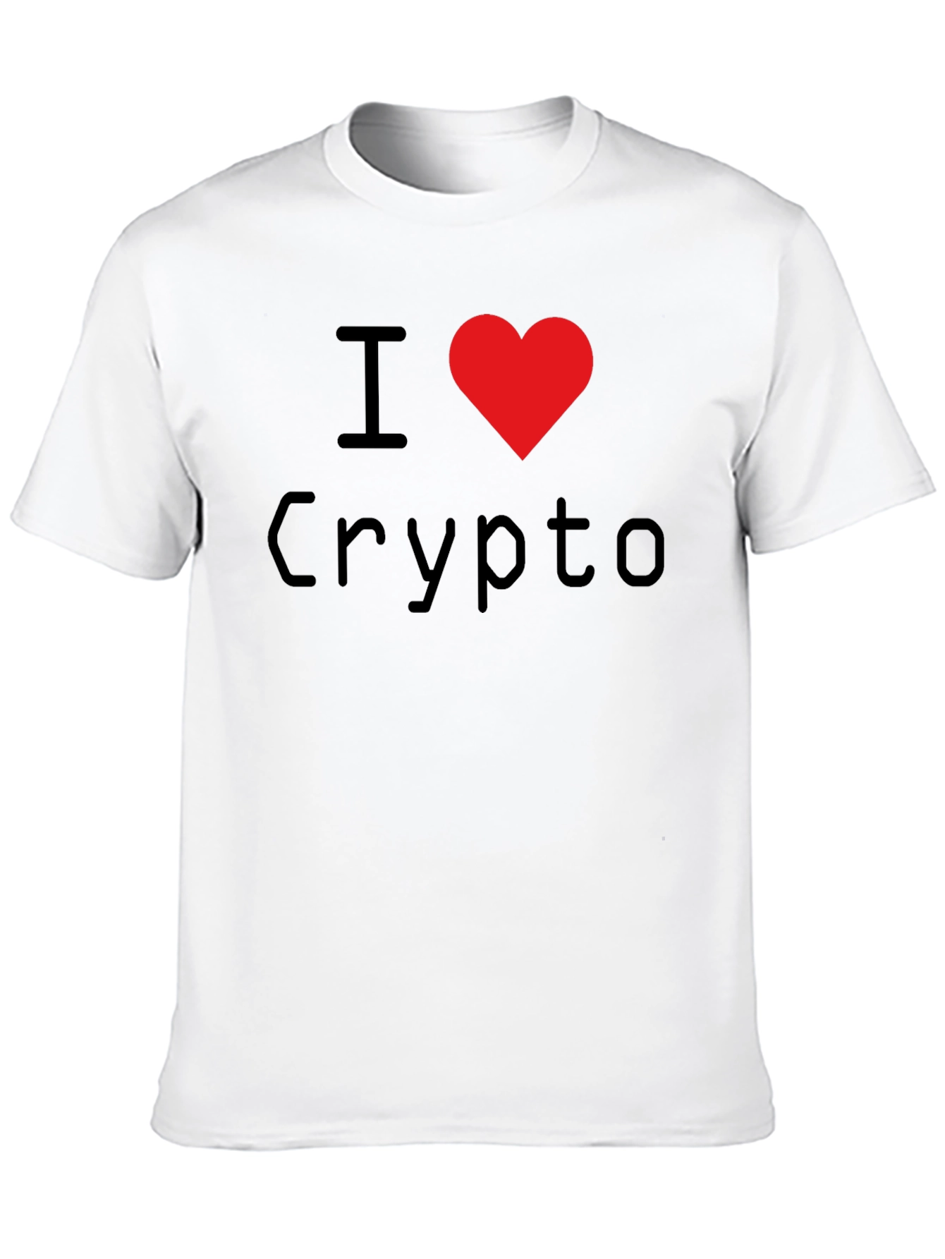 Black I Heart Crypto Black T-Shirt view 10