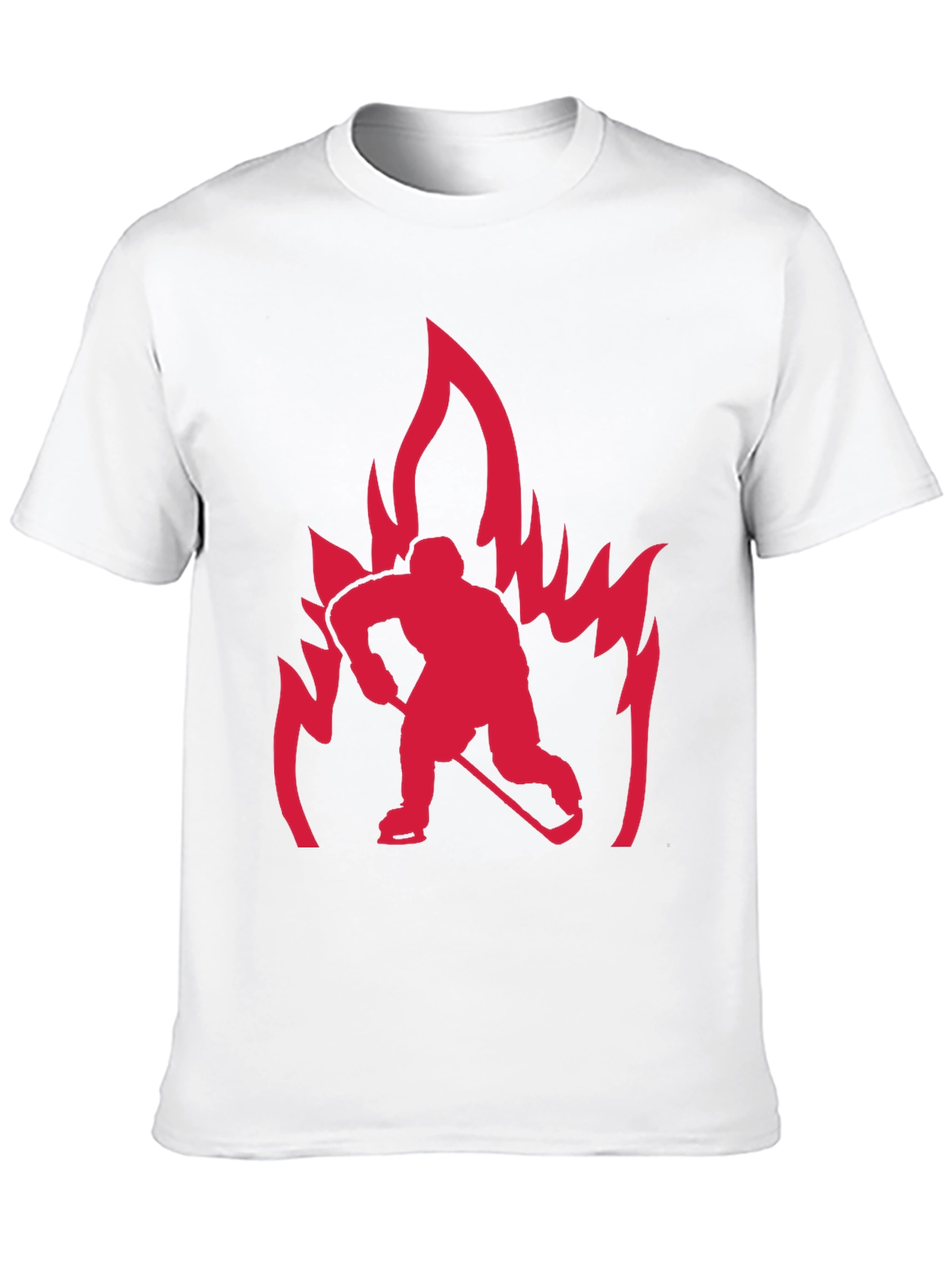 Hockey Player On Fire Graphic Tee - 10