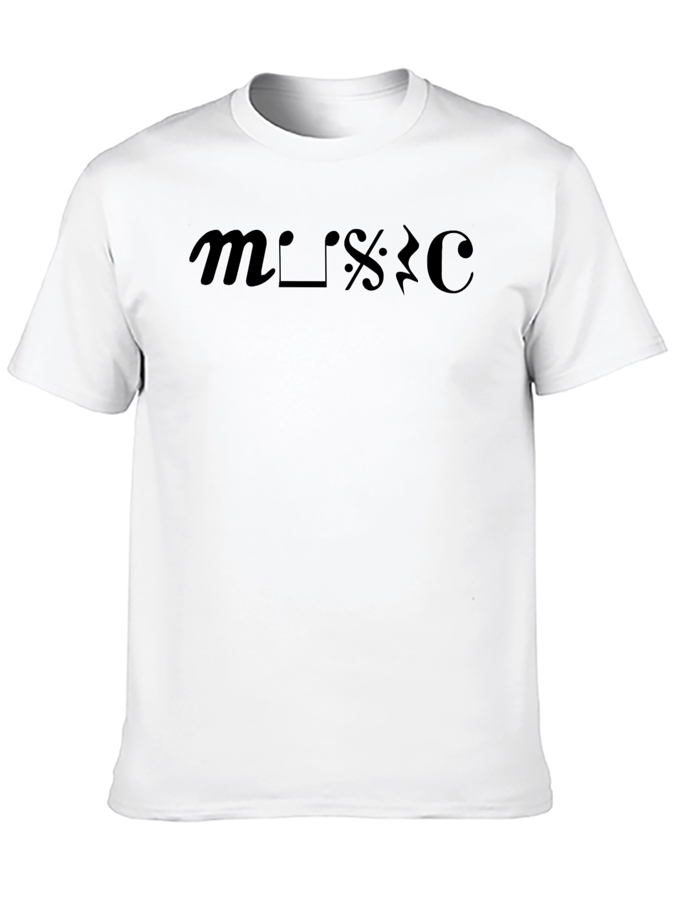 Black Music Symbol Graphic Black Tee - Stylish & Unique view 10