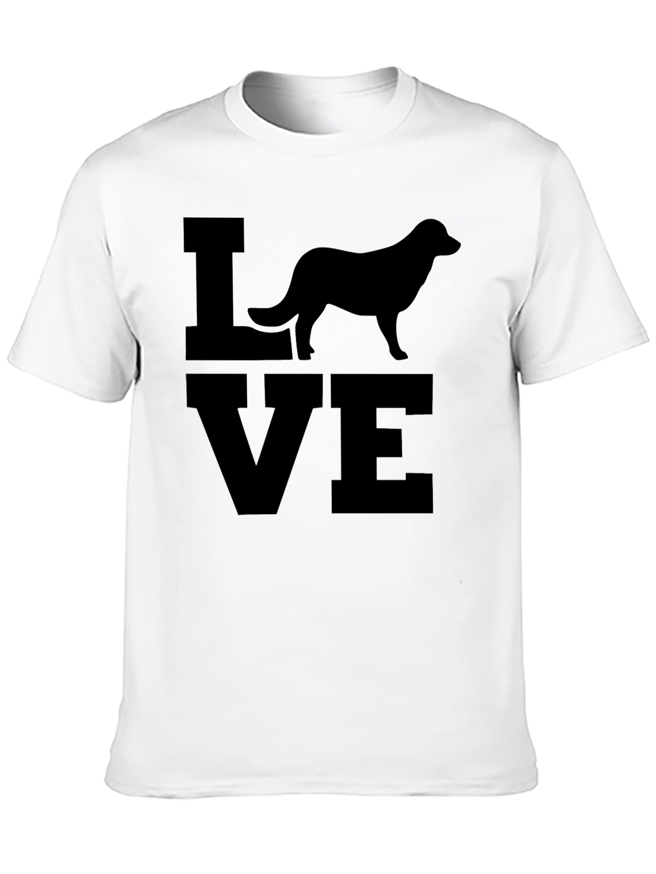 Black Dog Breed LOVE Graphic T-Shirt - Unisex view 10