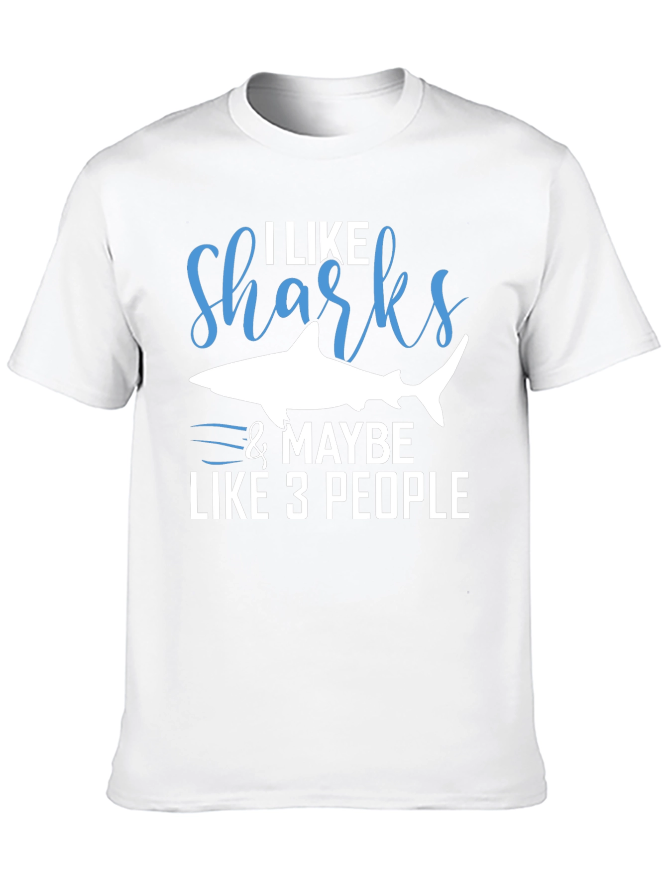 Black I Like Sharks & Maybe 3 People Graphic Tee view 10