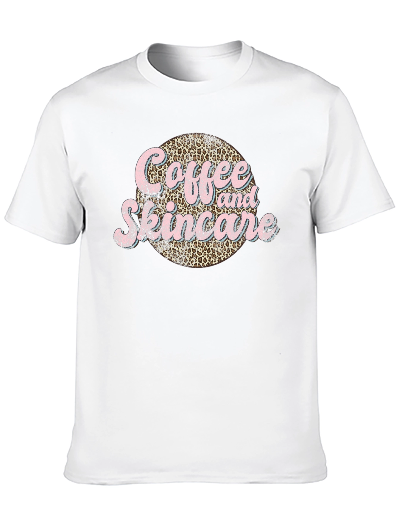 Black Coffee & Skincare Leopard Print Graphic Tee view 10