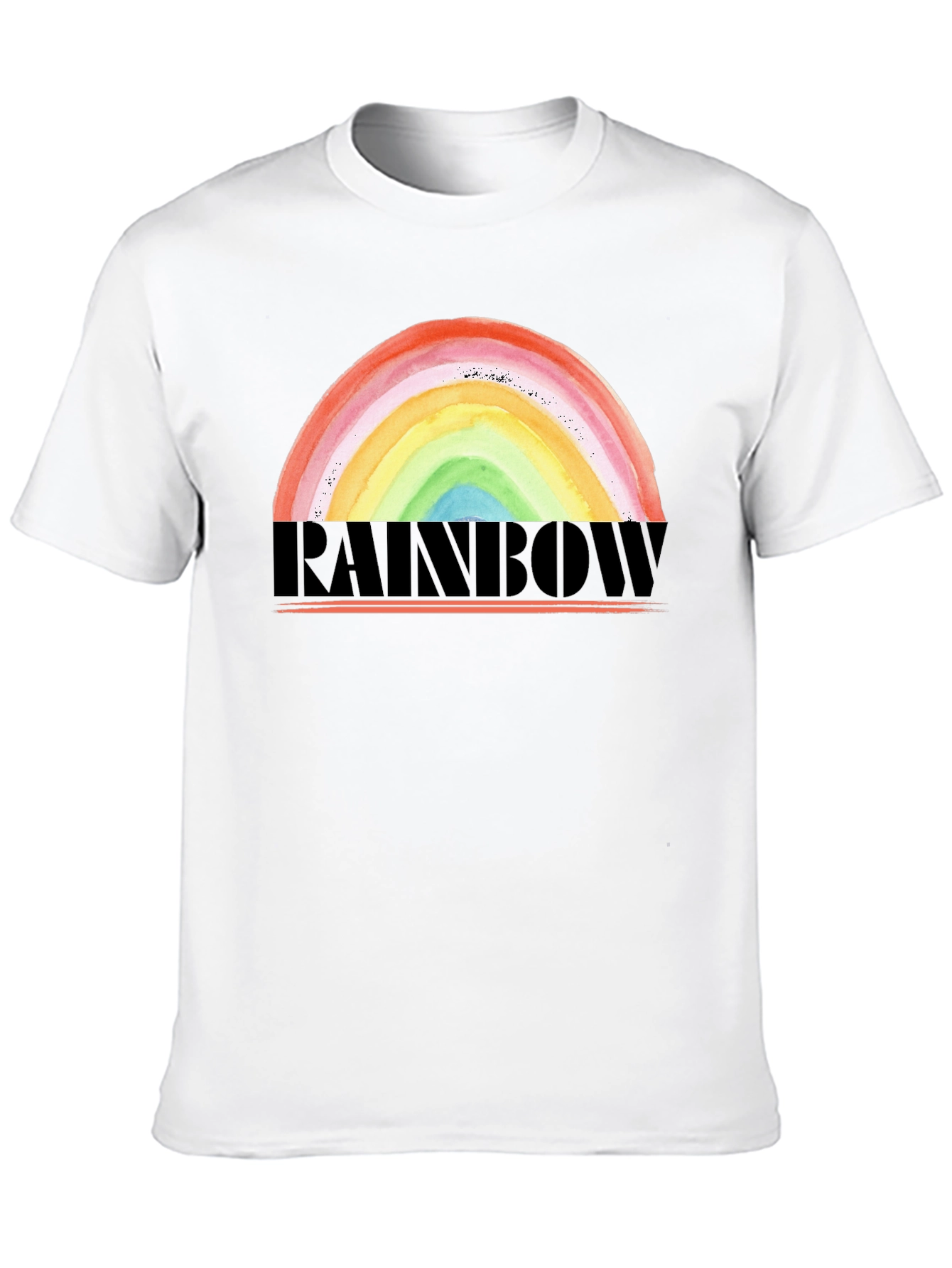 Black Rainbow Graphic Tee - Colorful Pride Design T-Shirt view 10