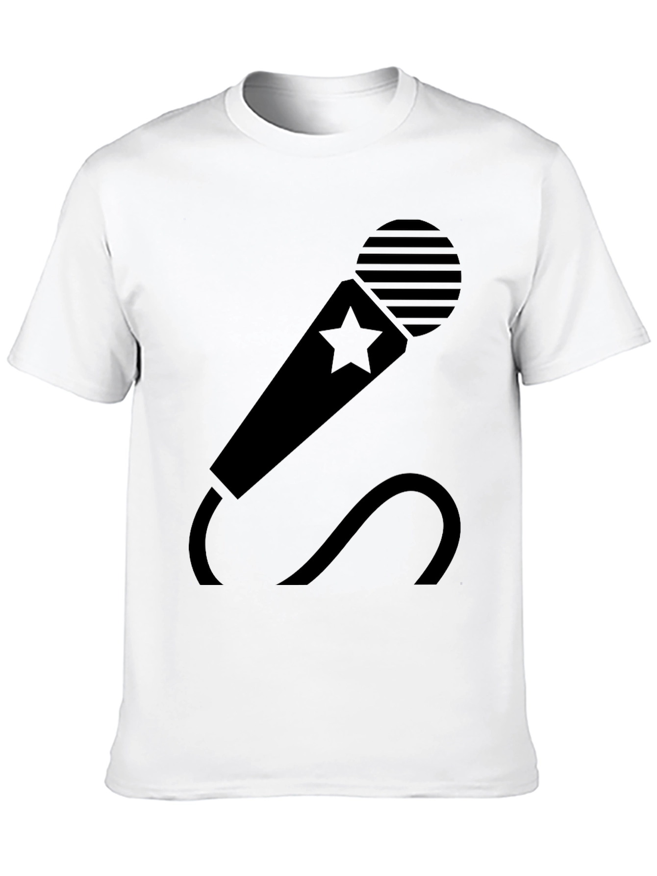 Black Starry Mic Graphic Tee - Black view 10