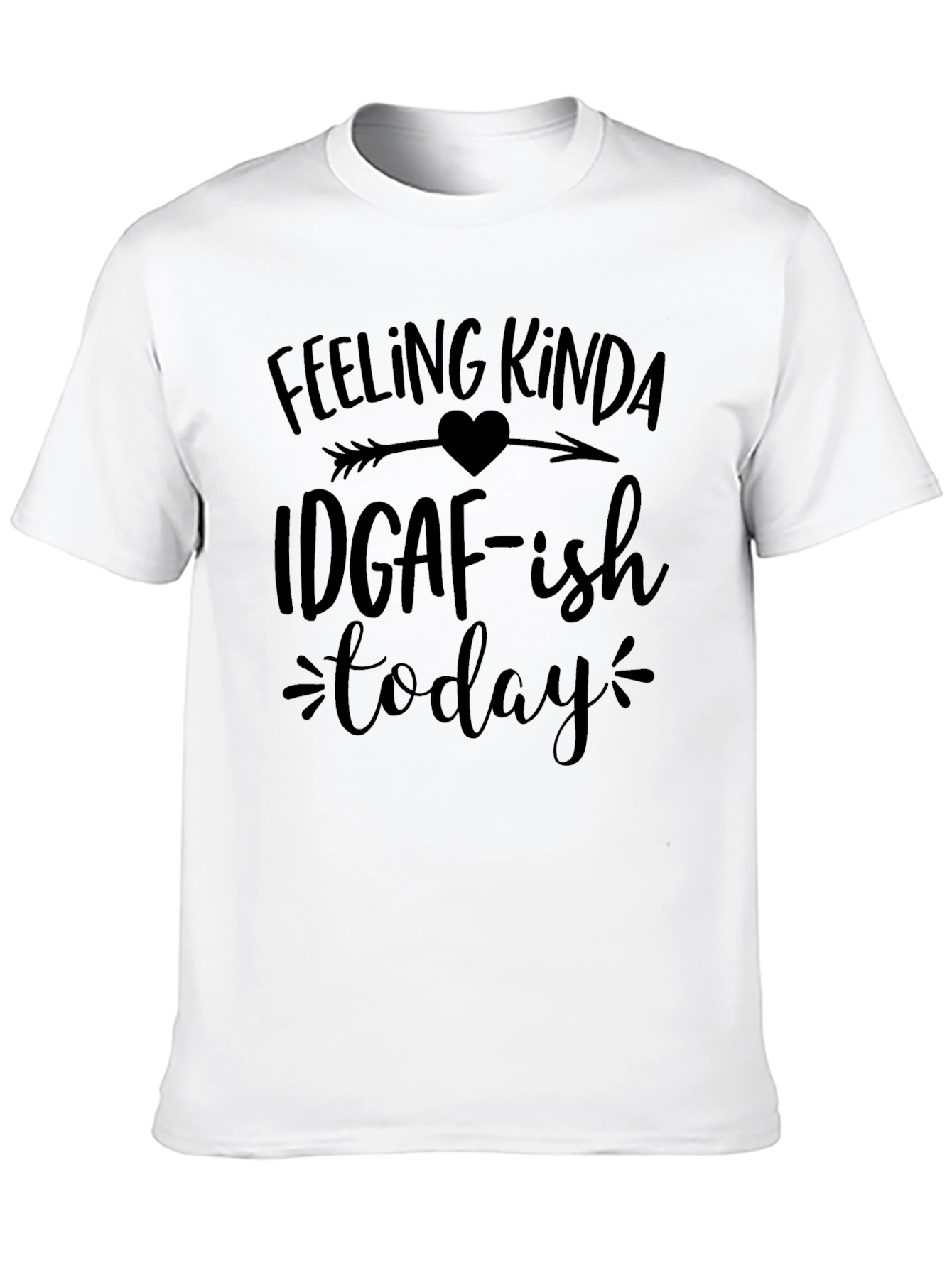 Black IDGAF-ish Today T-Shirt - Trendy Casual Wear view 10